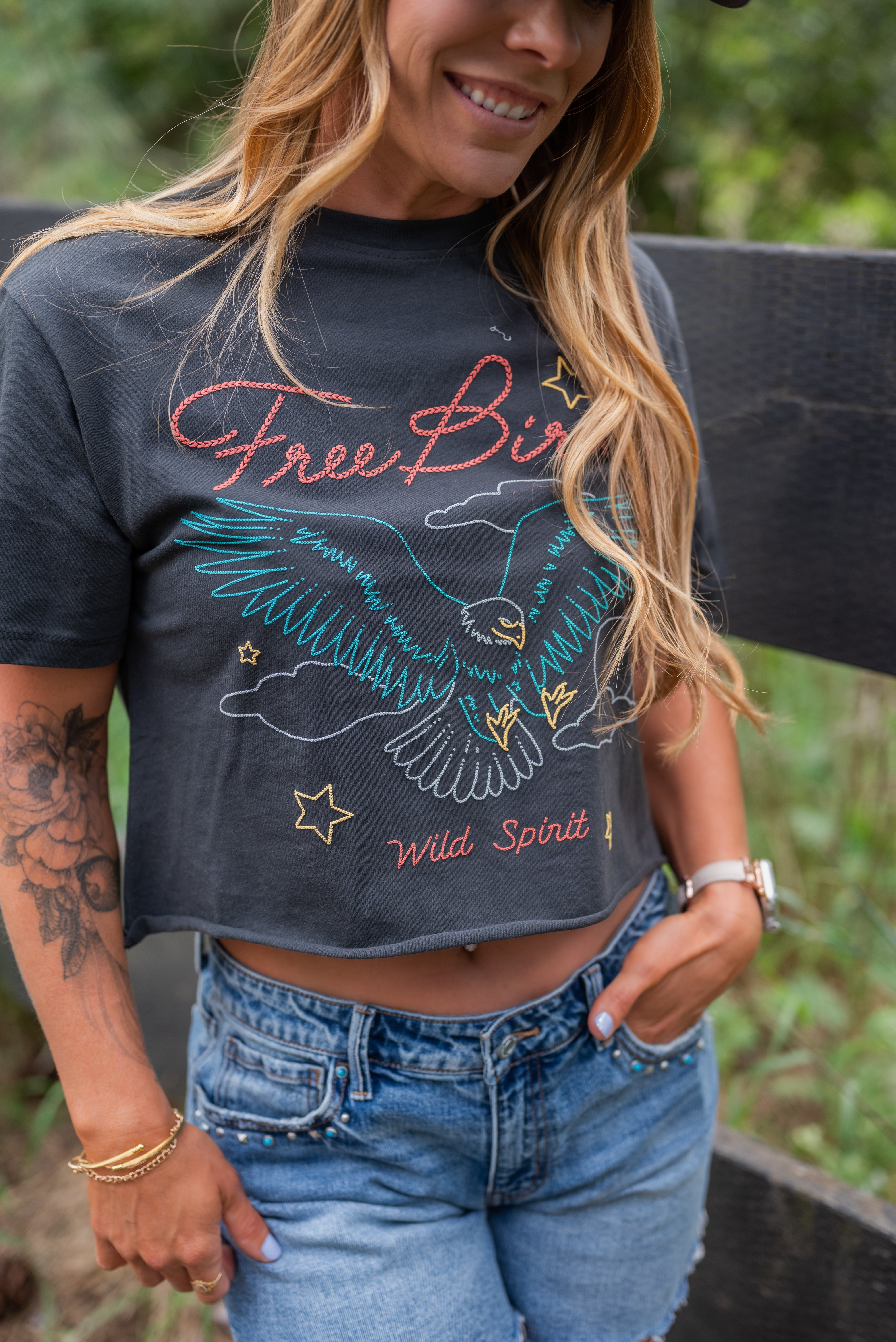 FREE BIRD GRAPHIC TEE