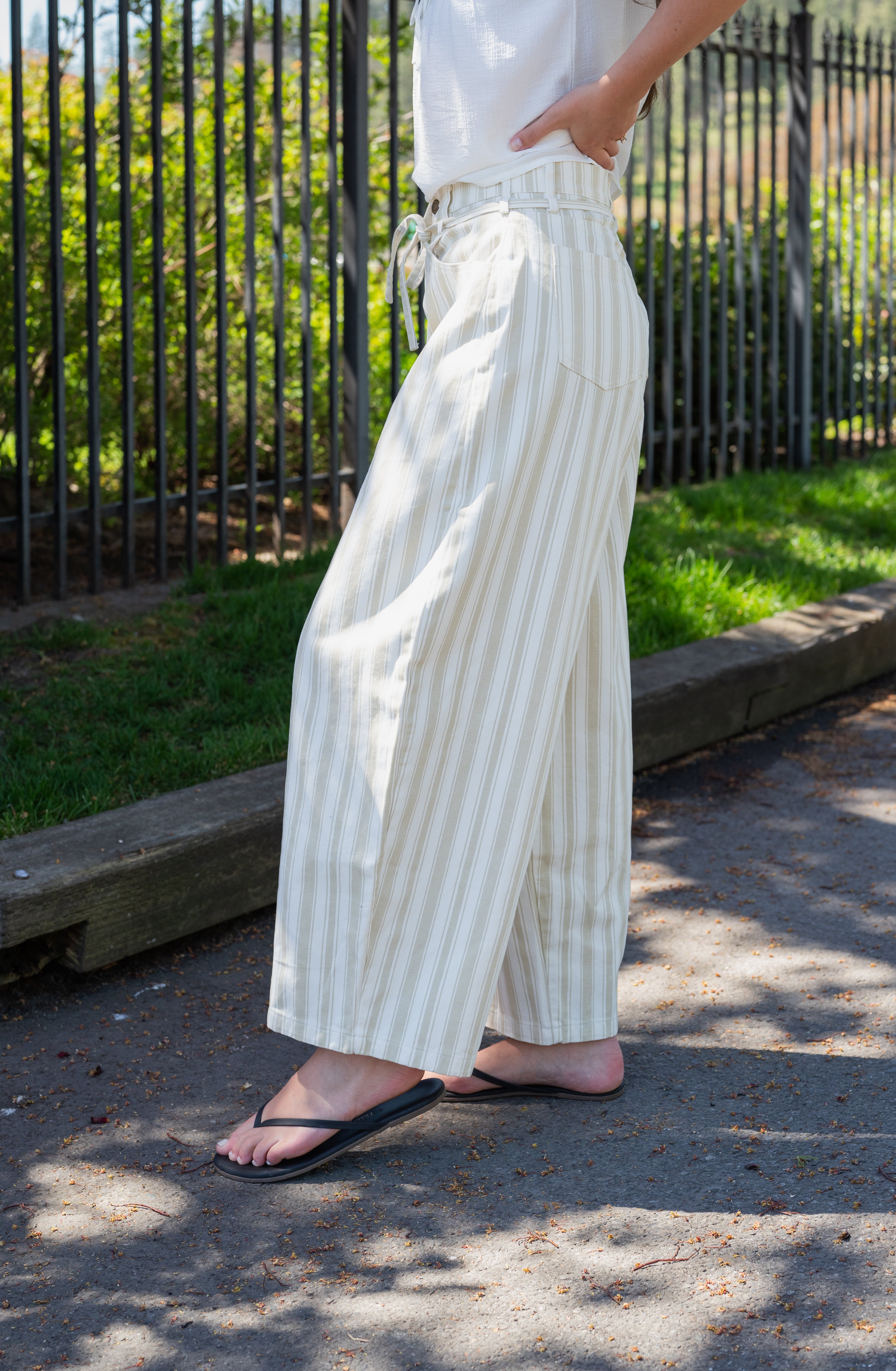 RHODES STRIPE BARREL PANT
