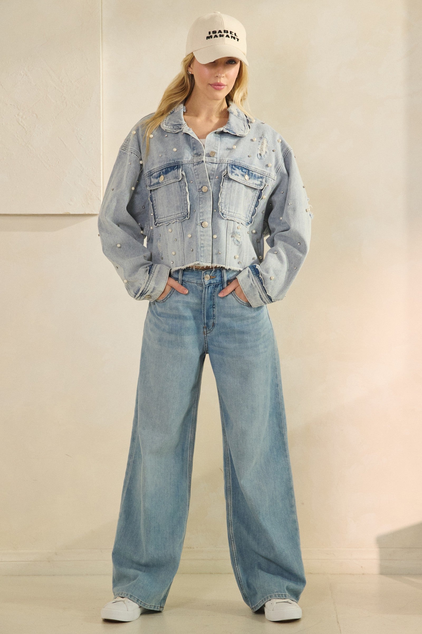 CORALIE GLITZY DENIM JACKET