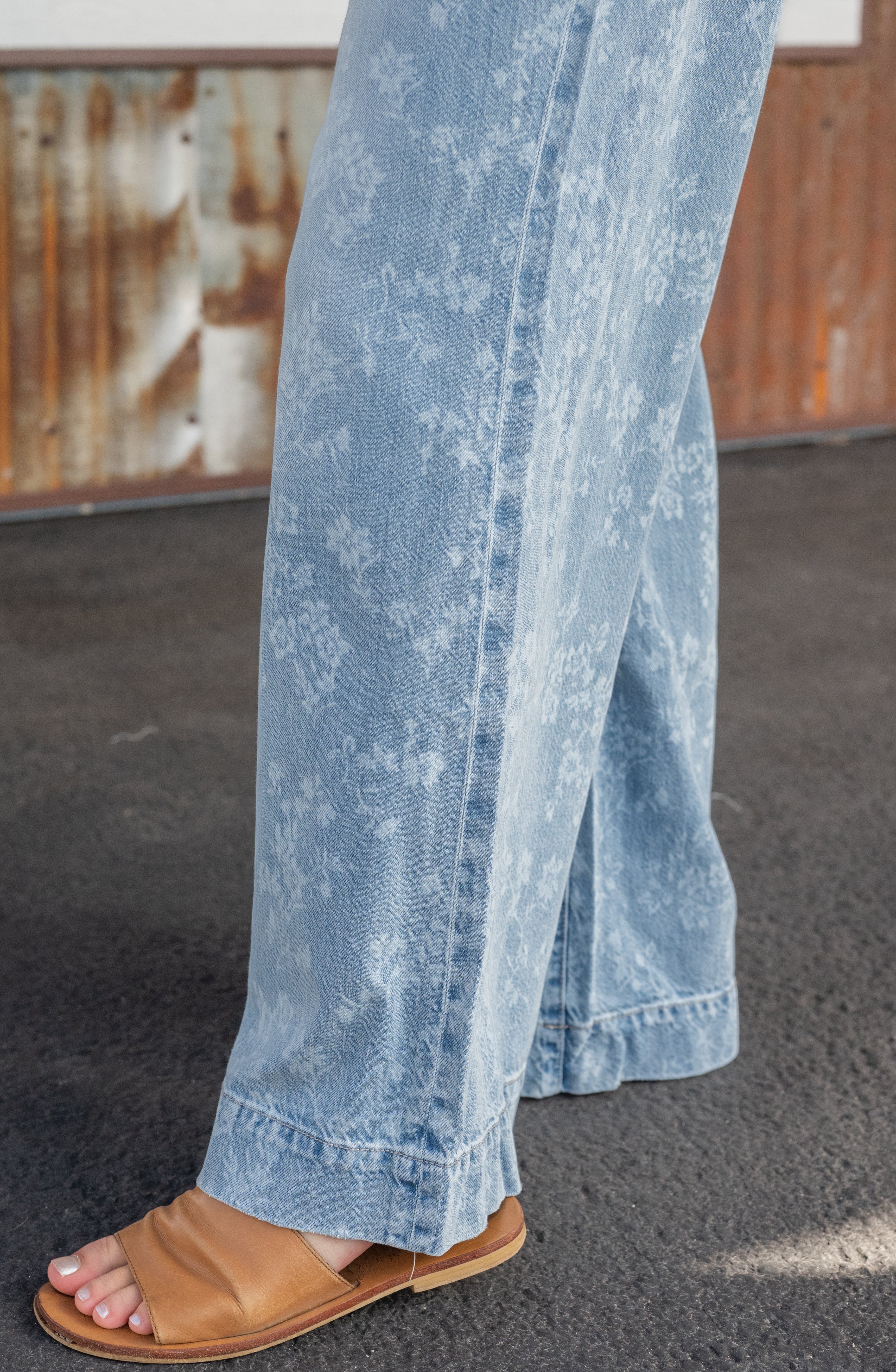 FLORAL HR WIDE LEG