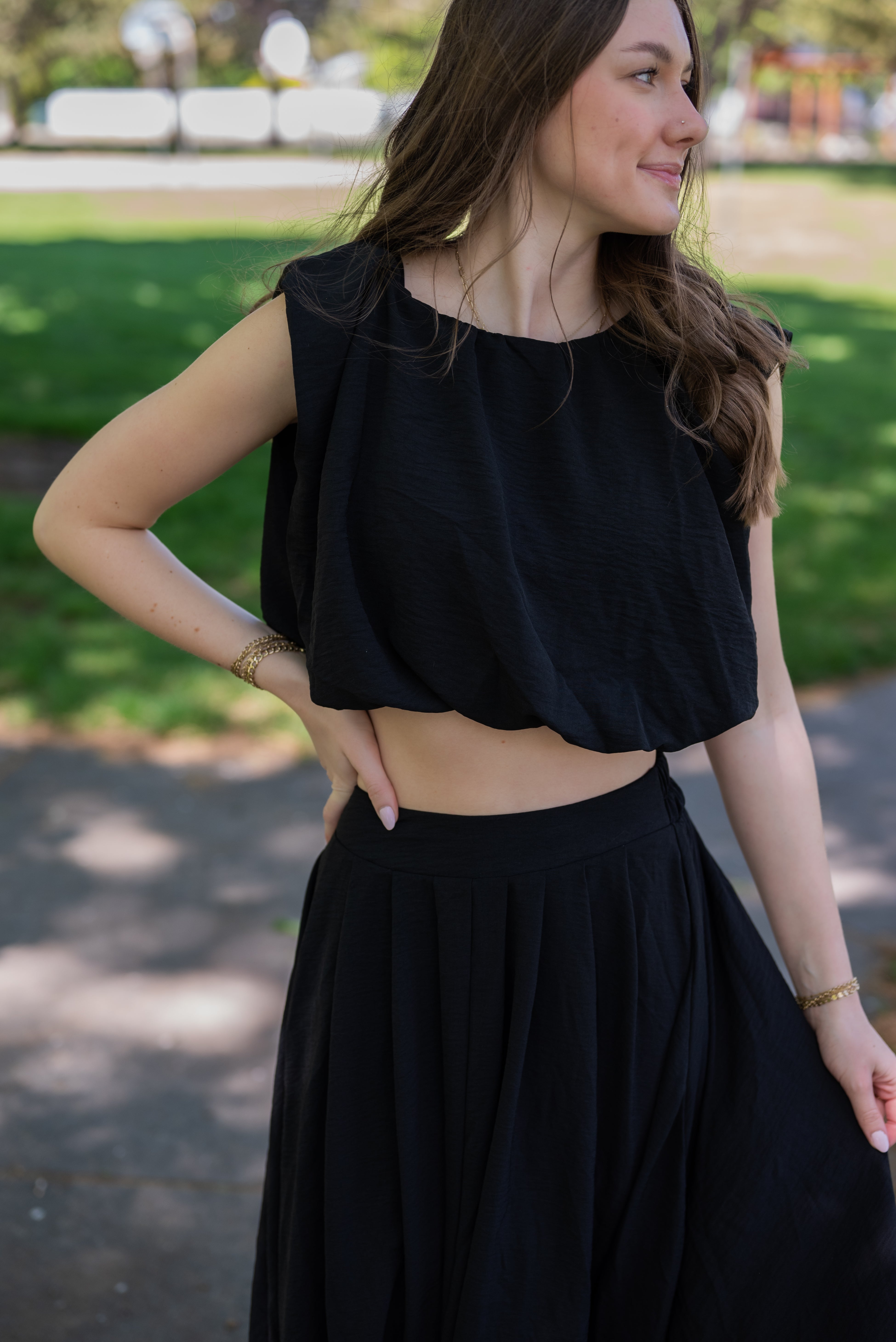 KI BALLOON CROP TOP