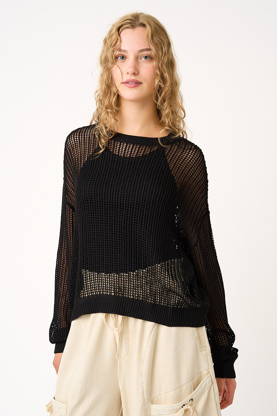 BRYLEE MESH SWEATER