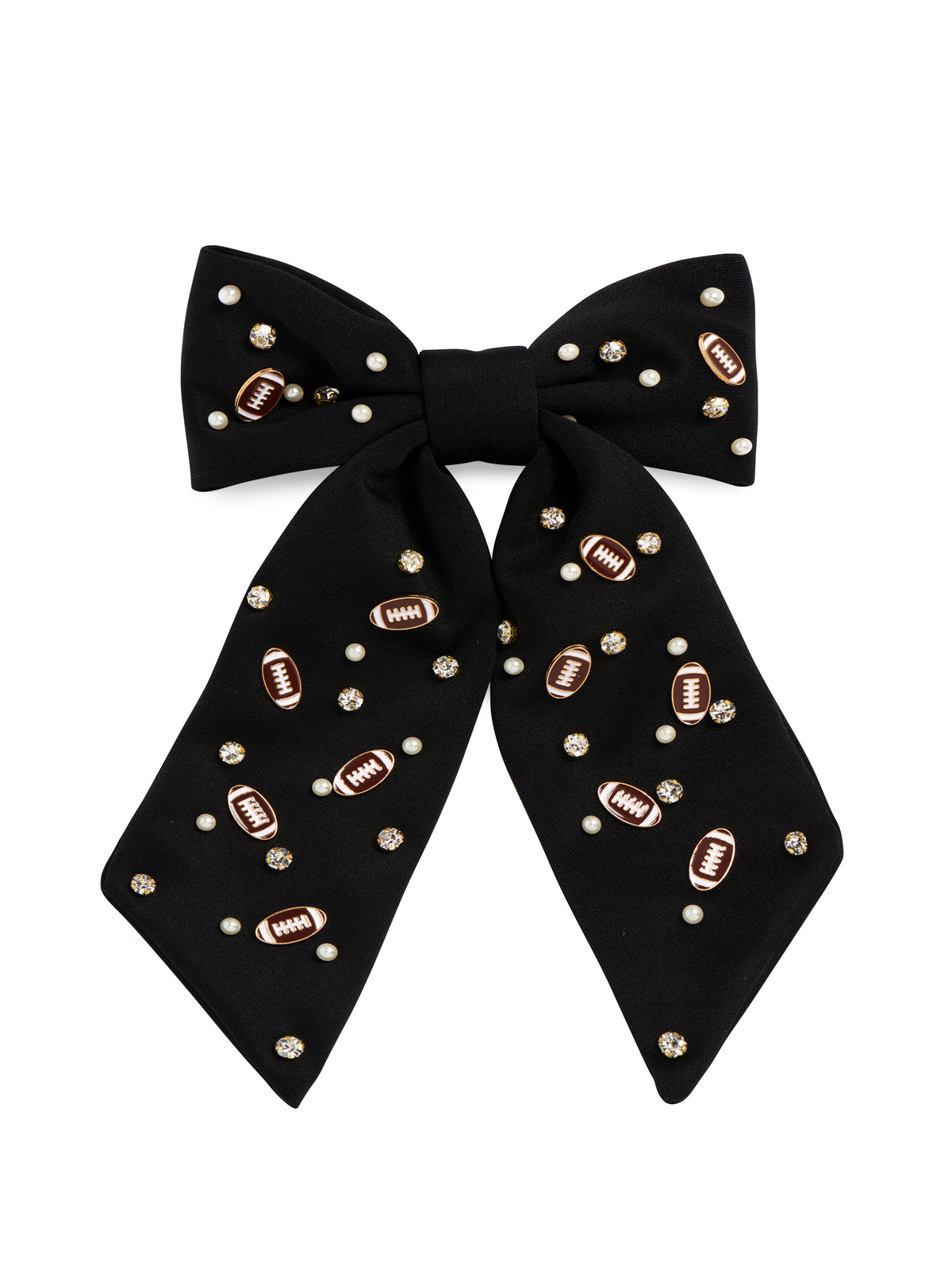 Game Day Charms Bow Clip-BLACK