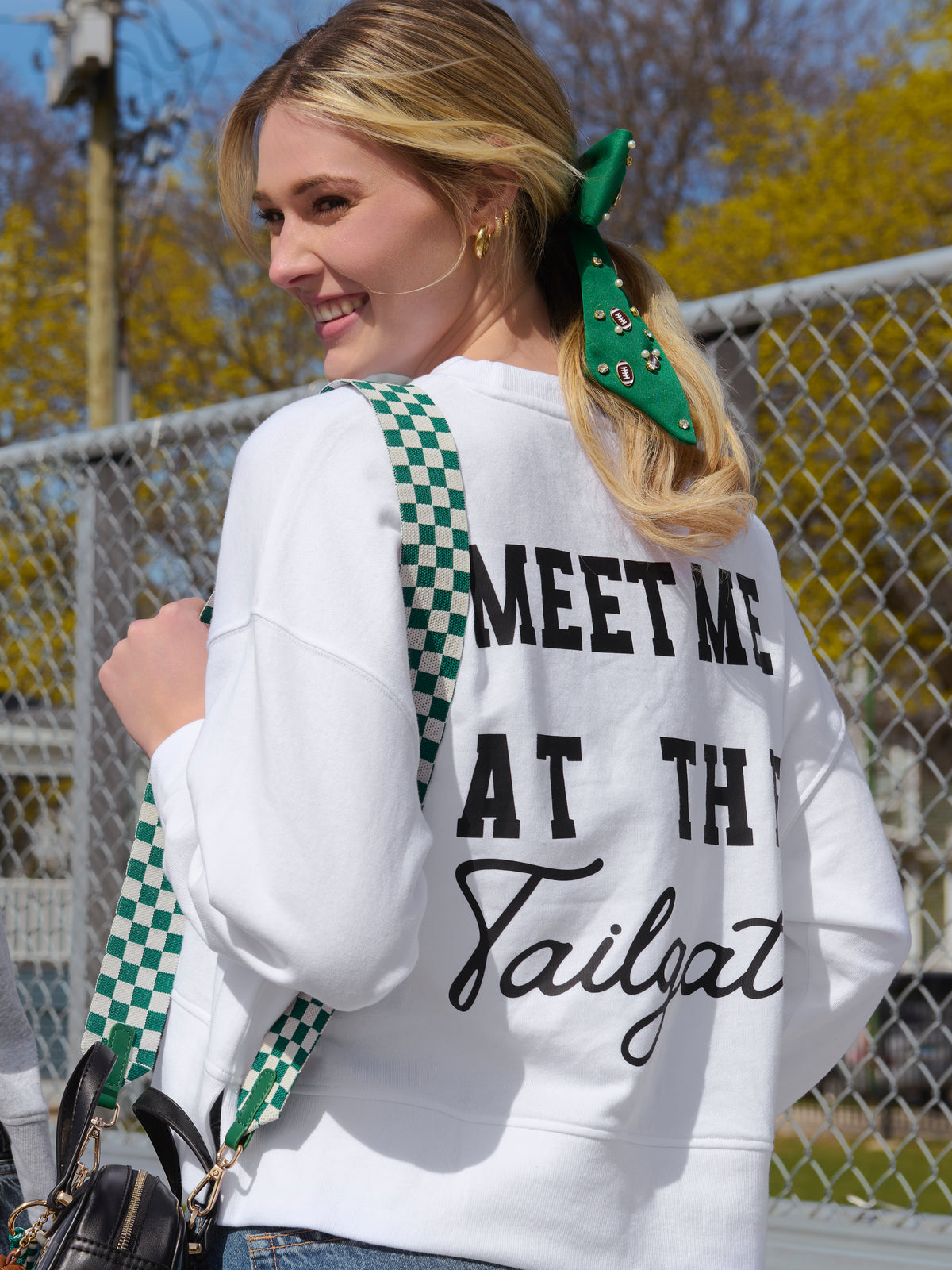 Game Day Charms Bow Clip-BLACK