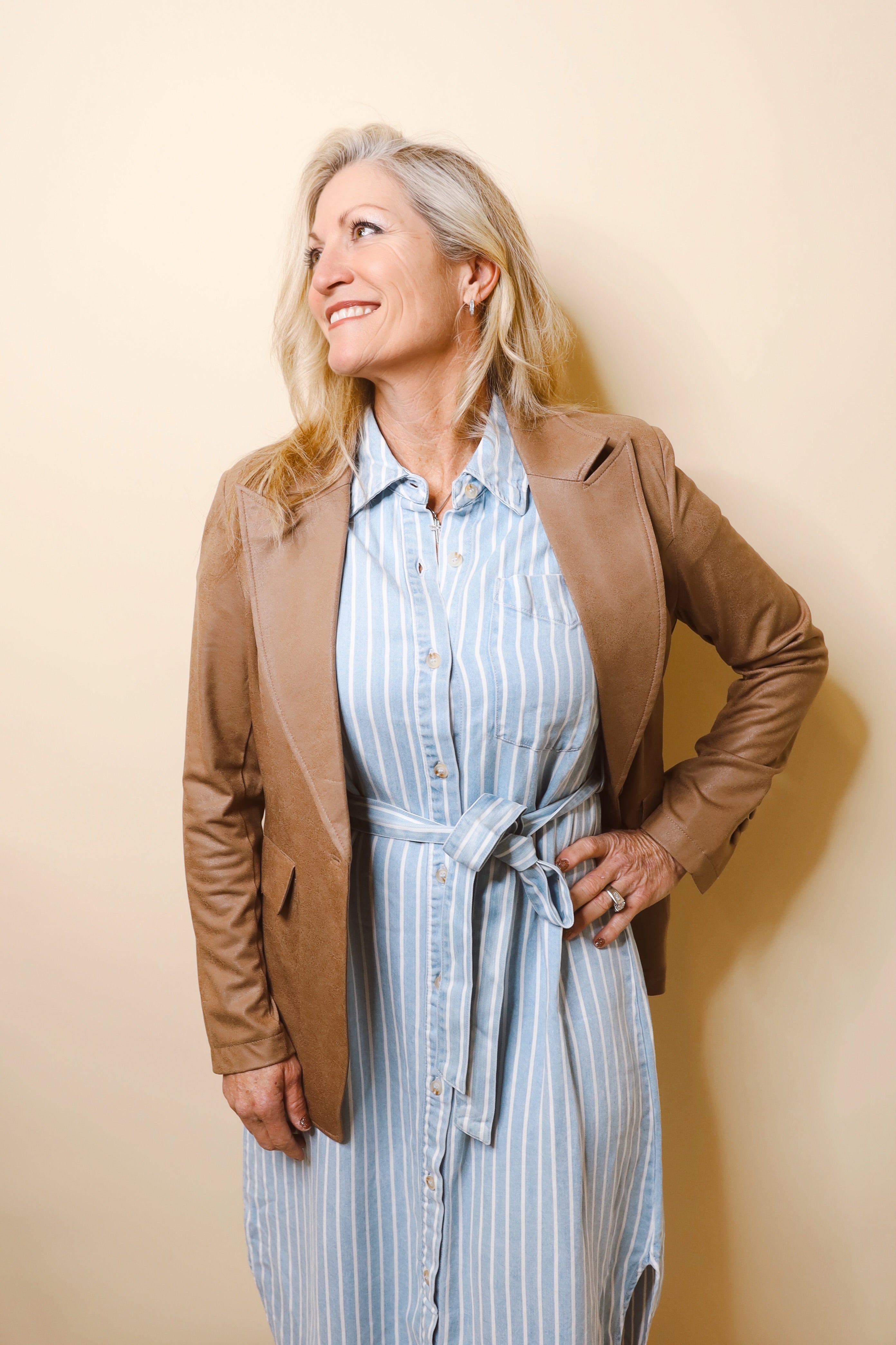 LIQUID LEATHER BLAZER