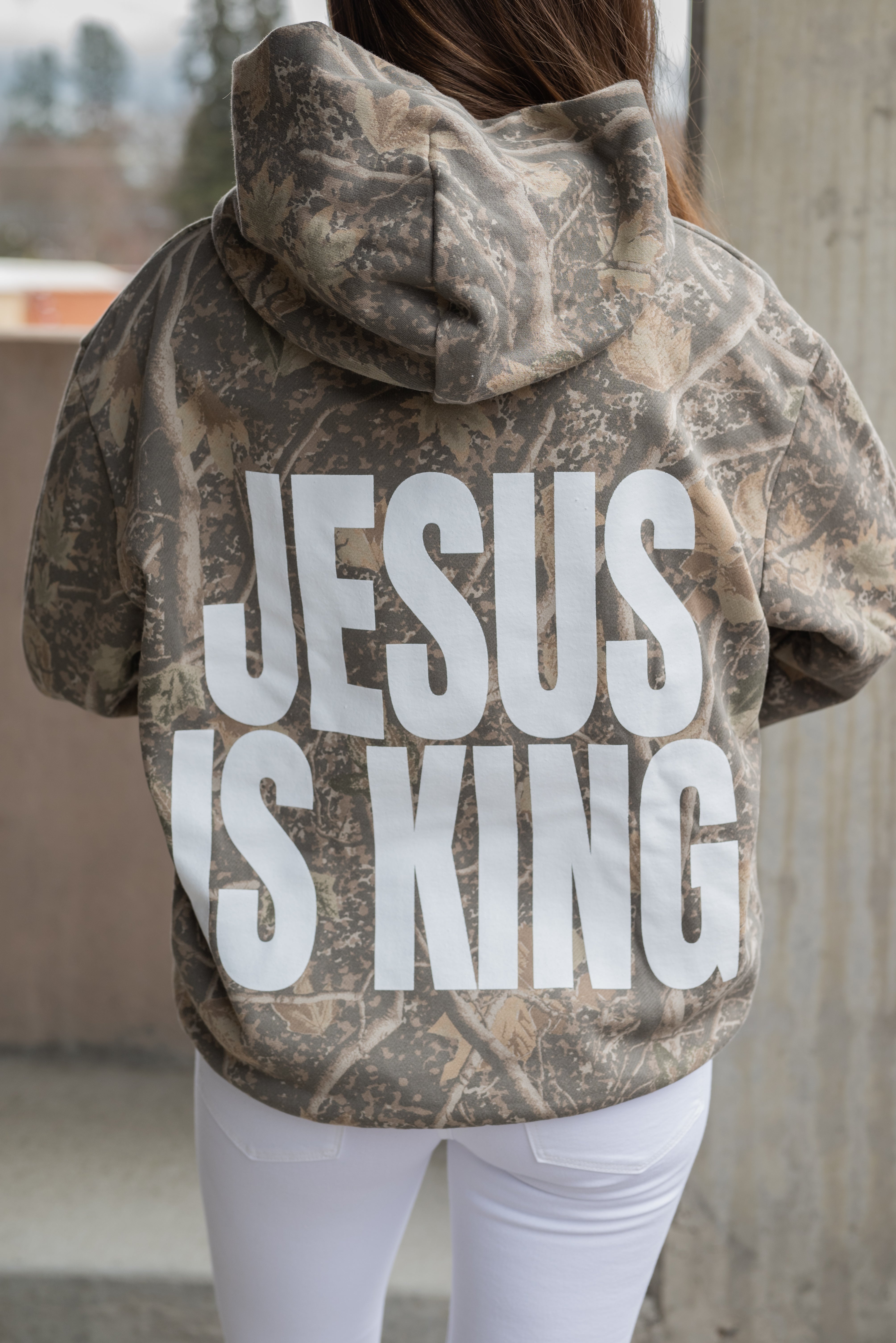 'Jesus is King' Camo Hoodie