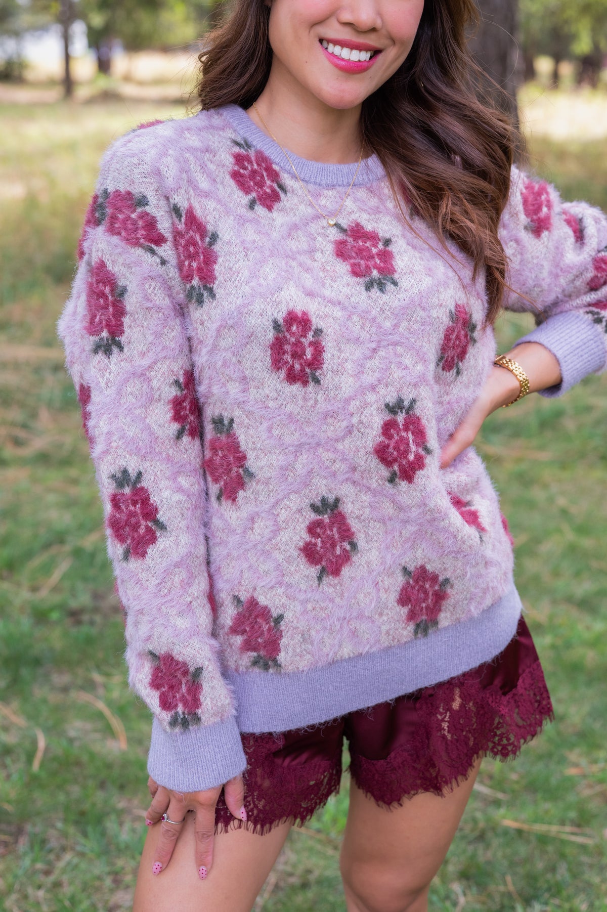 ANISSA FLORAL SWEATER