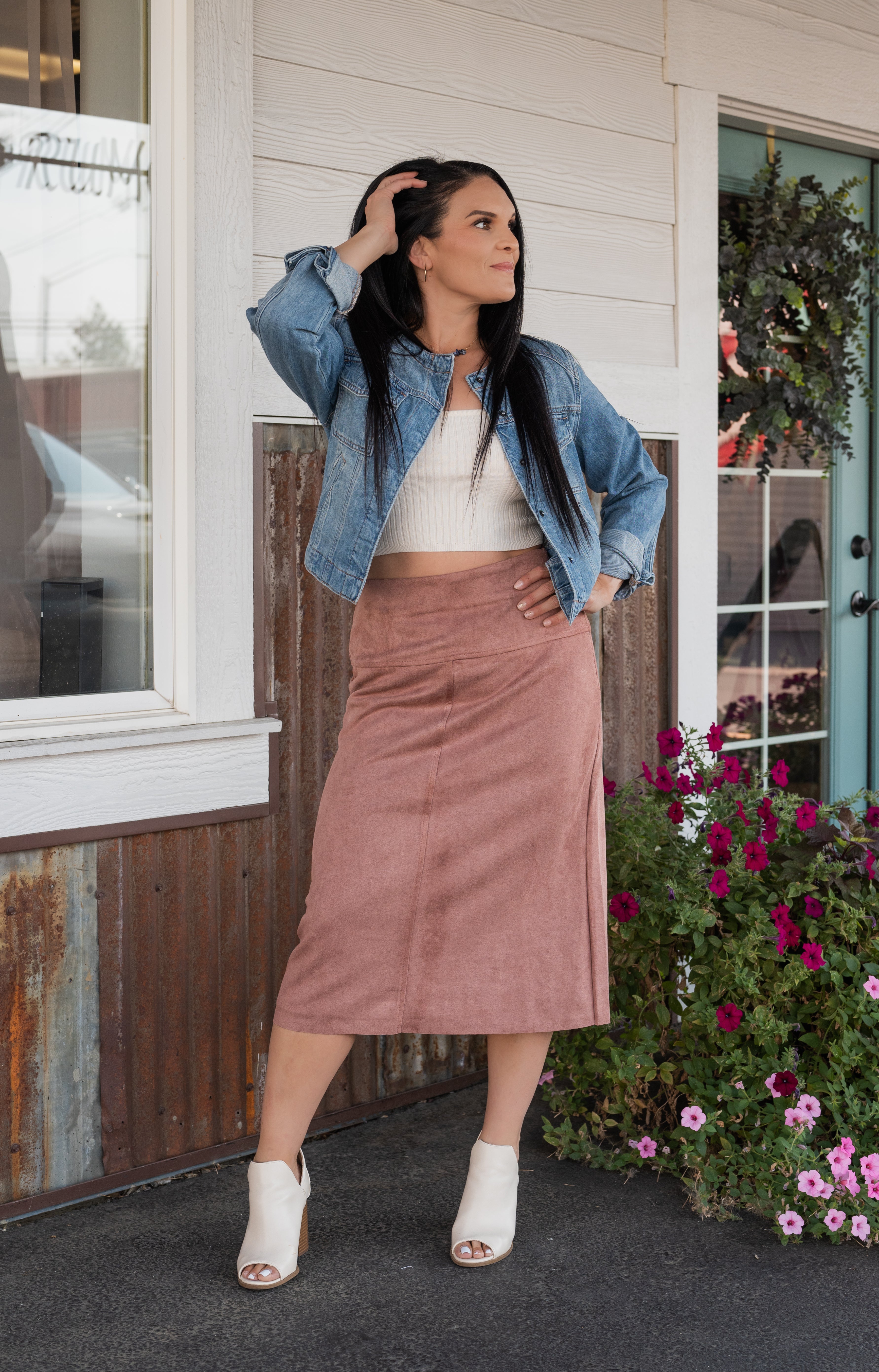 VIVIANA MICROSUEDE SKIRT