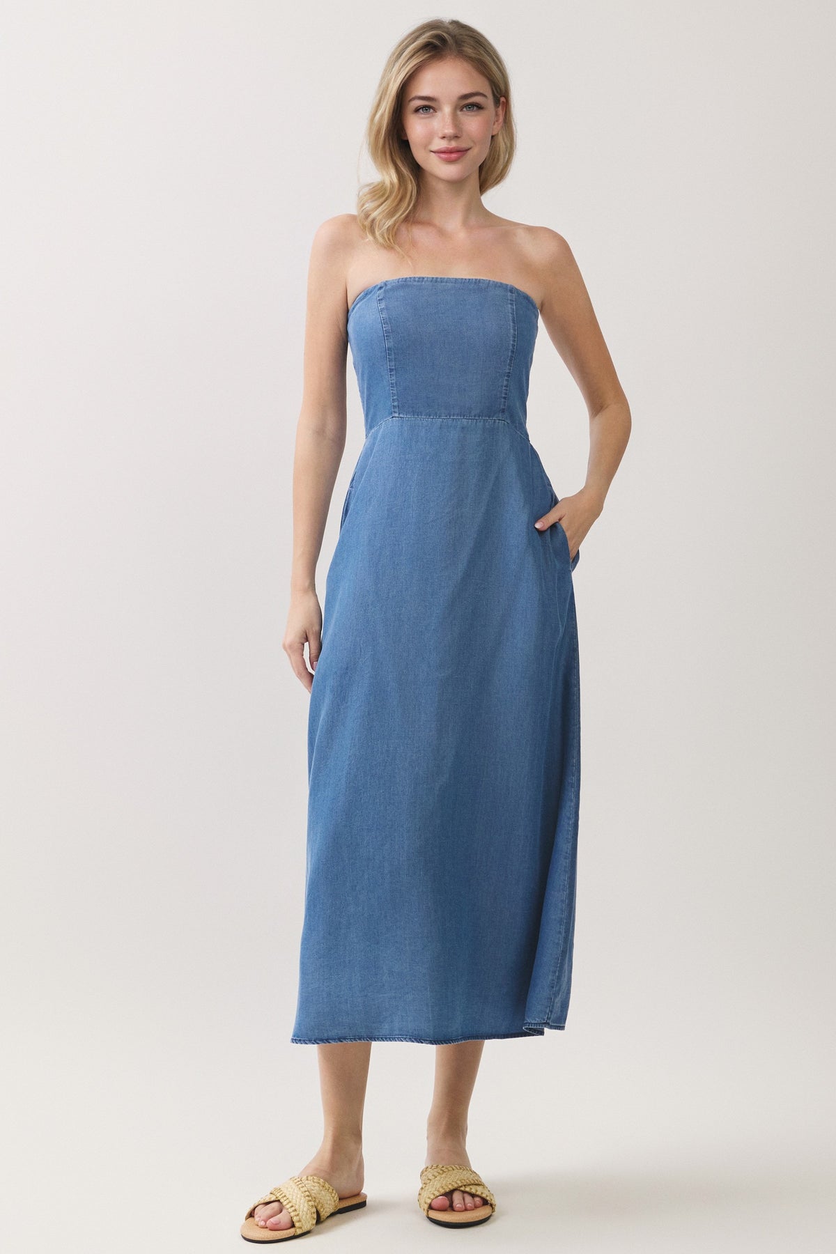 FLORETTA STRAPLESS DRESS