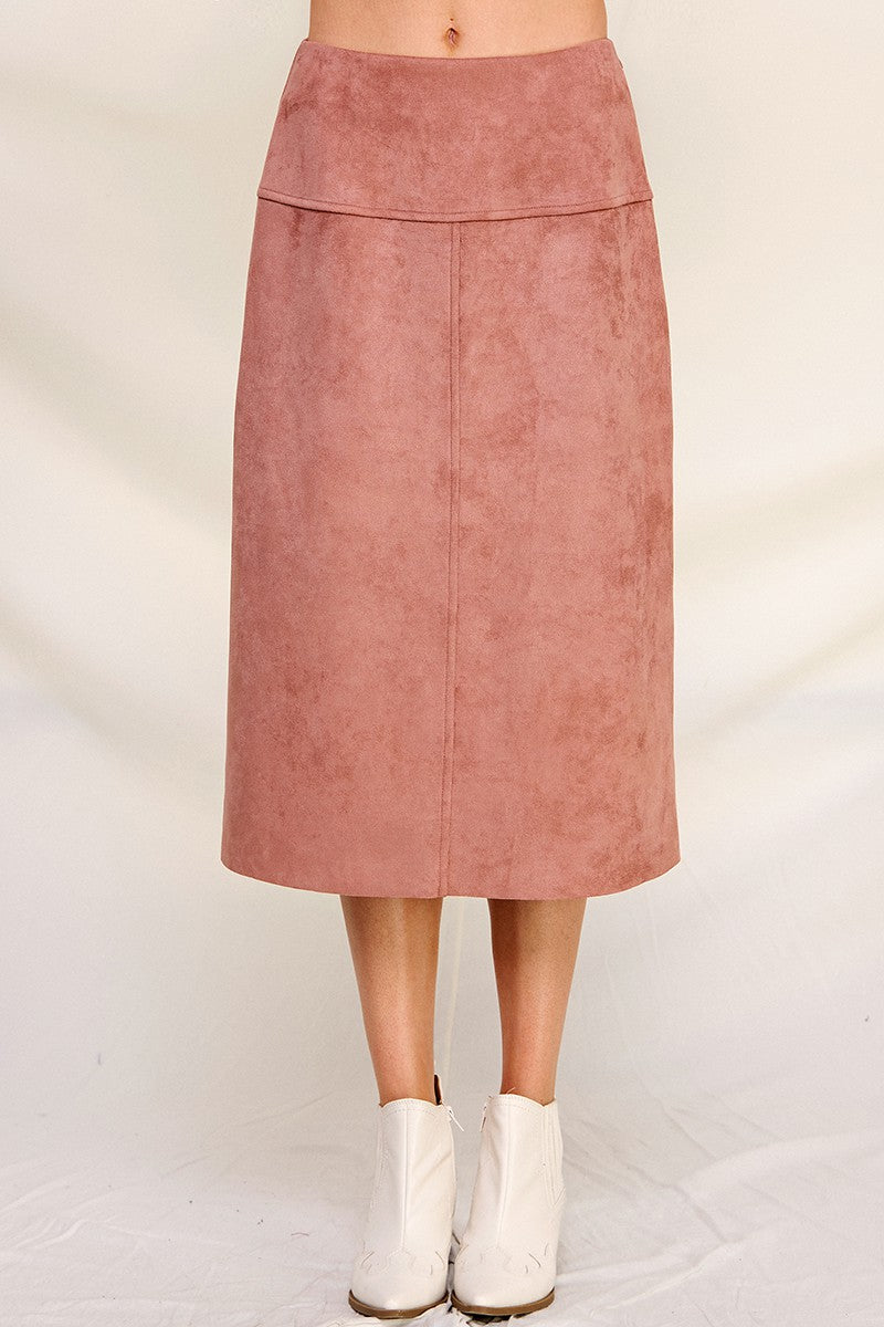 VIVIANA MICROSUEDE SKIRT