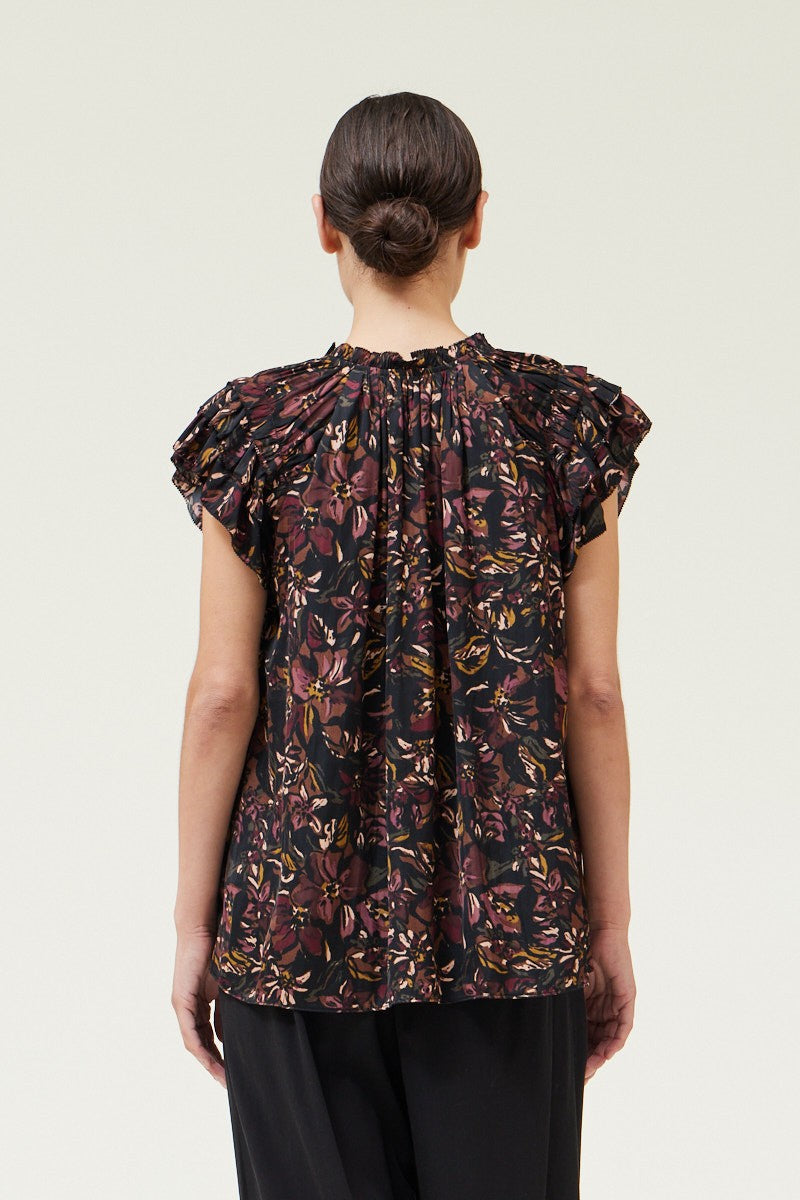 LESIA RUFFLE SLV BLOUSE