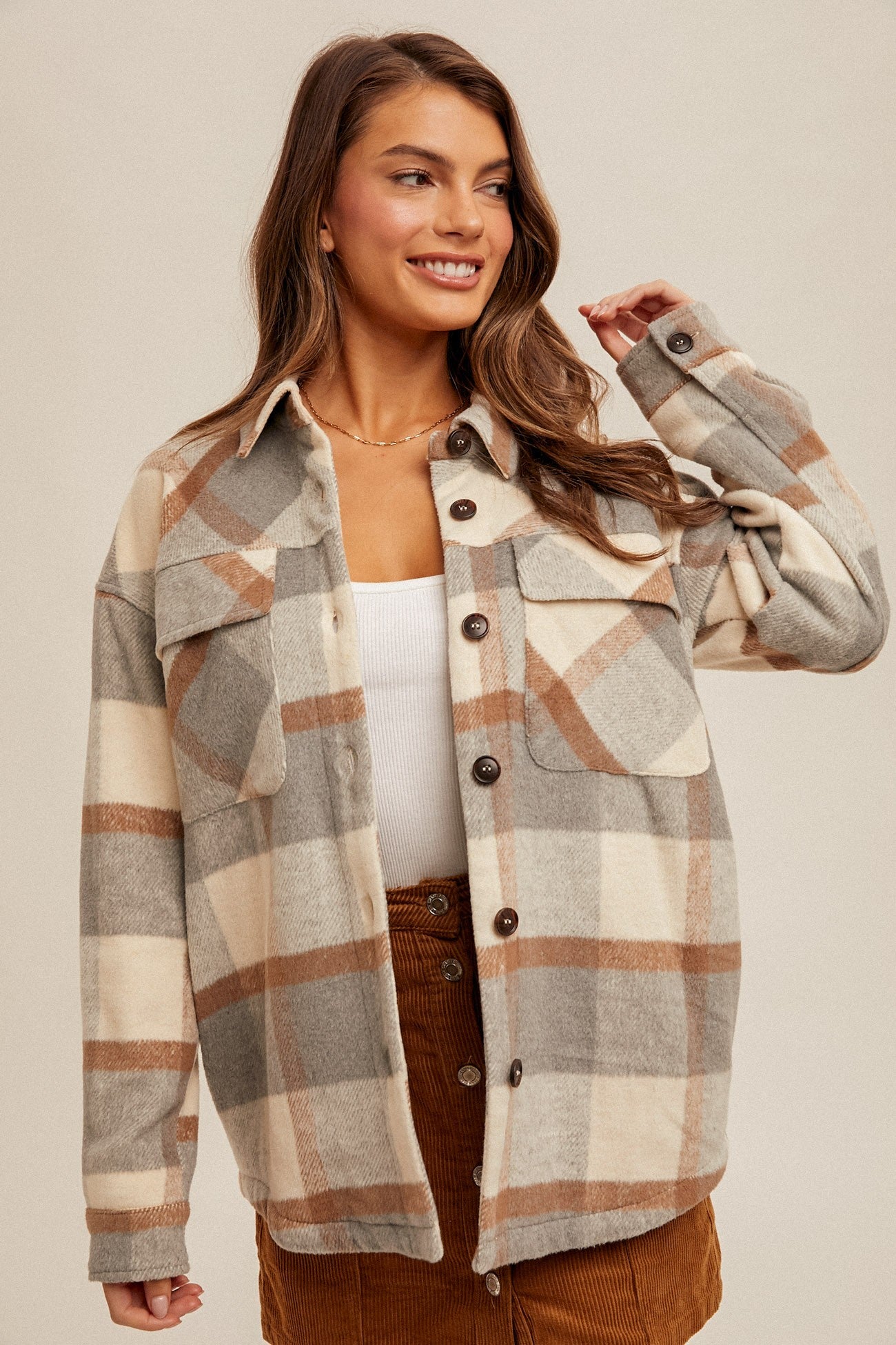 KAITLIN PLAID SHACKET