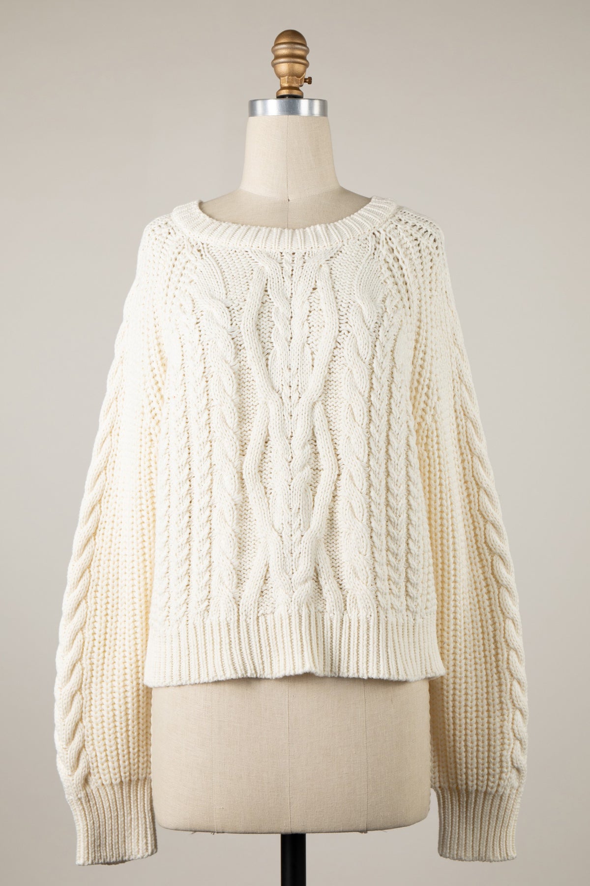 MADONNA-CABLE SWEATER