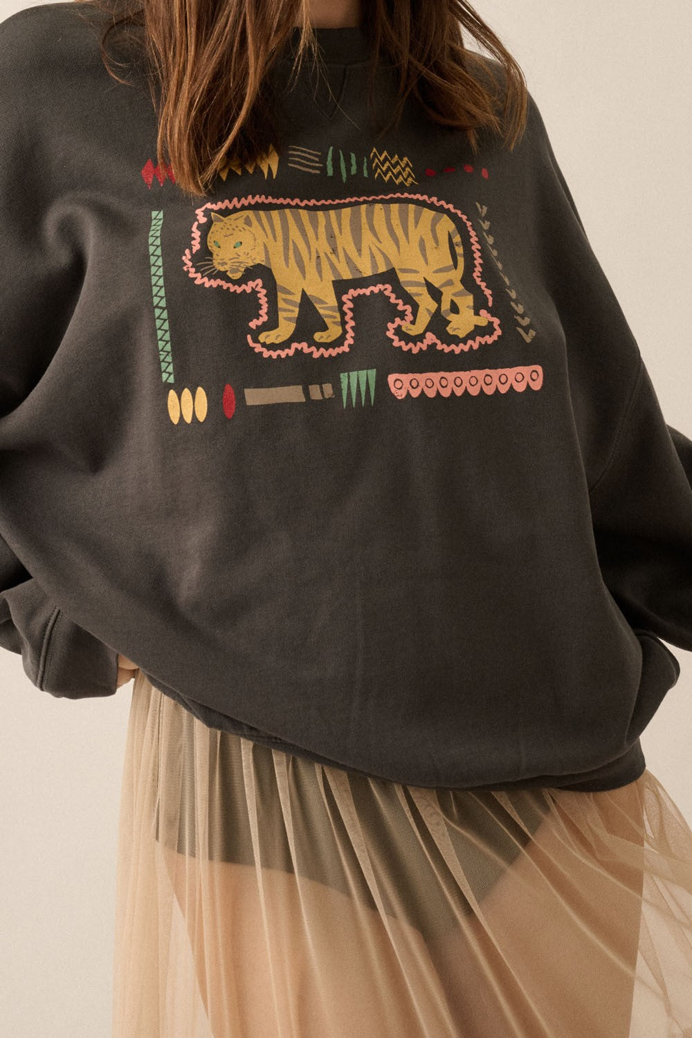 TRIBAL TIGER SWEATSHIRT