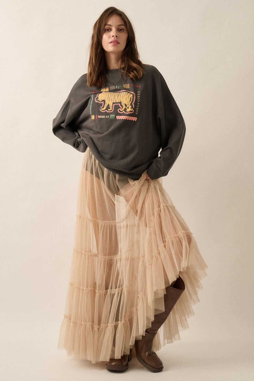 TRIBAL TIGER SWEATSHIRT