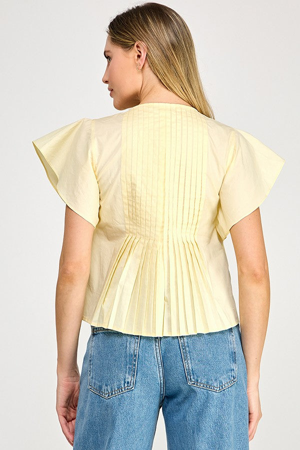BRITT FLUTTER SLV BLOUSE