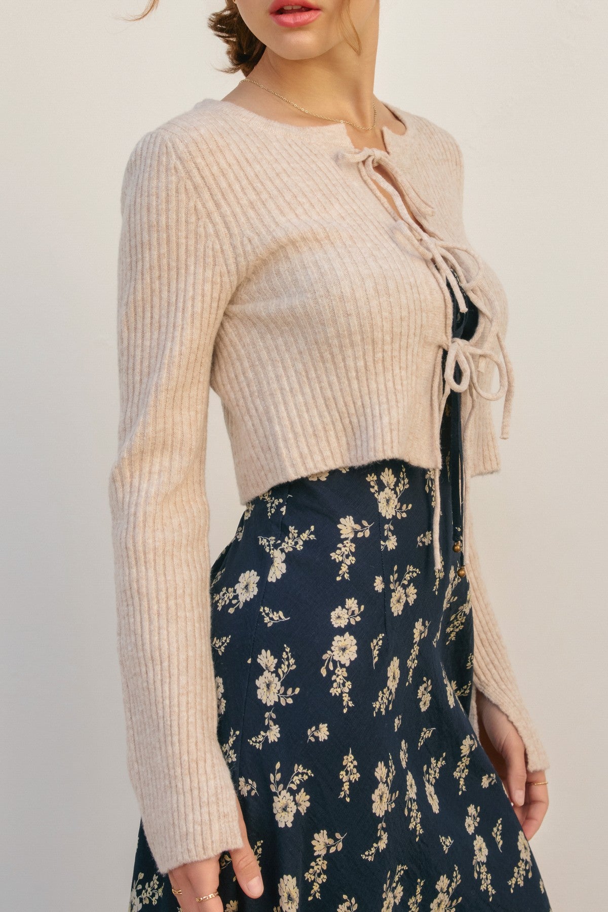 Anywhere Front Tie Sweater