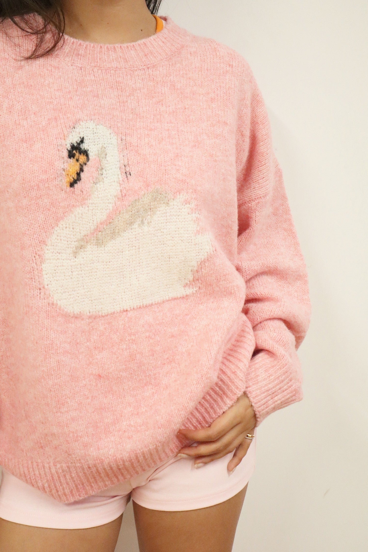 PINK SWAN SWEATER