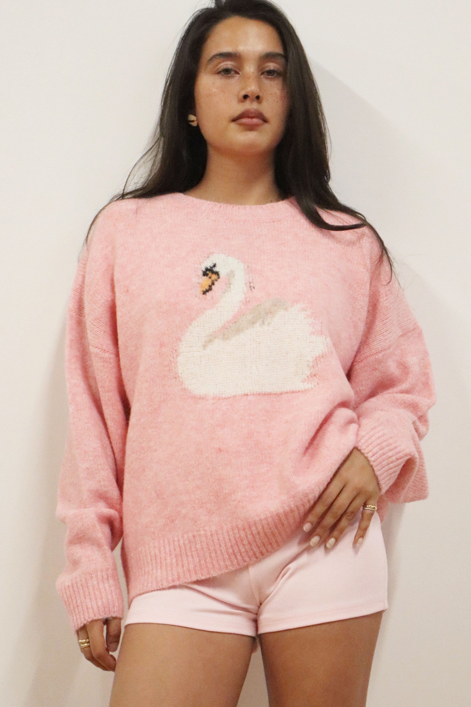 PINK SWAN SWEATER