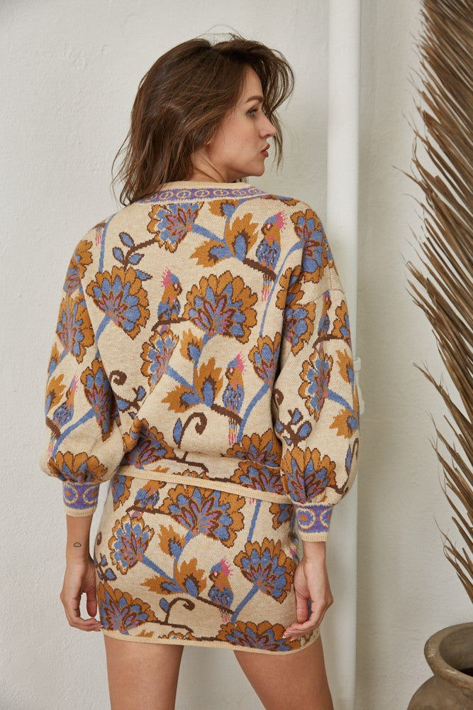 PHOEBE JACQUARD SWEATER