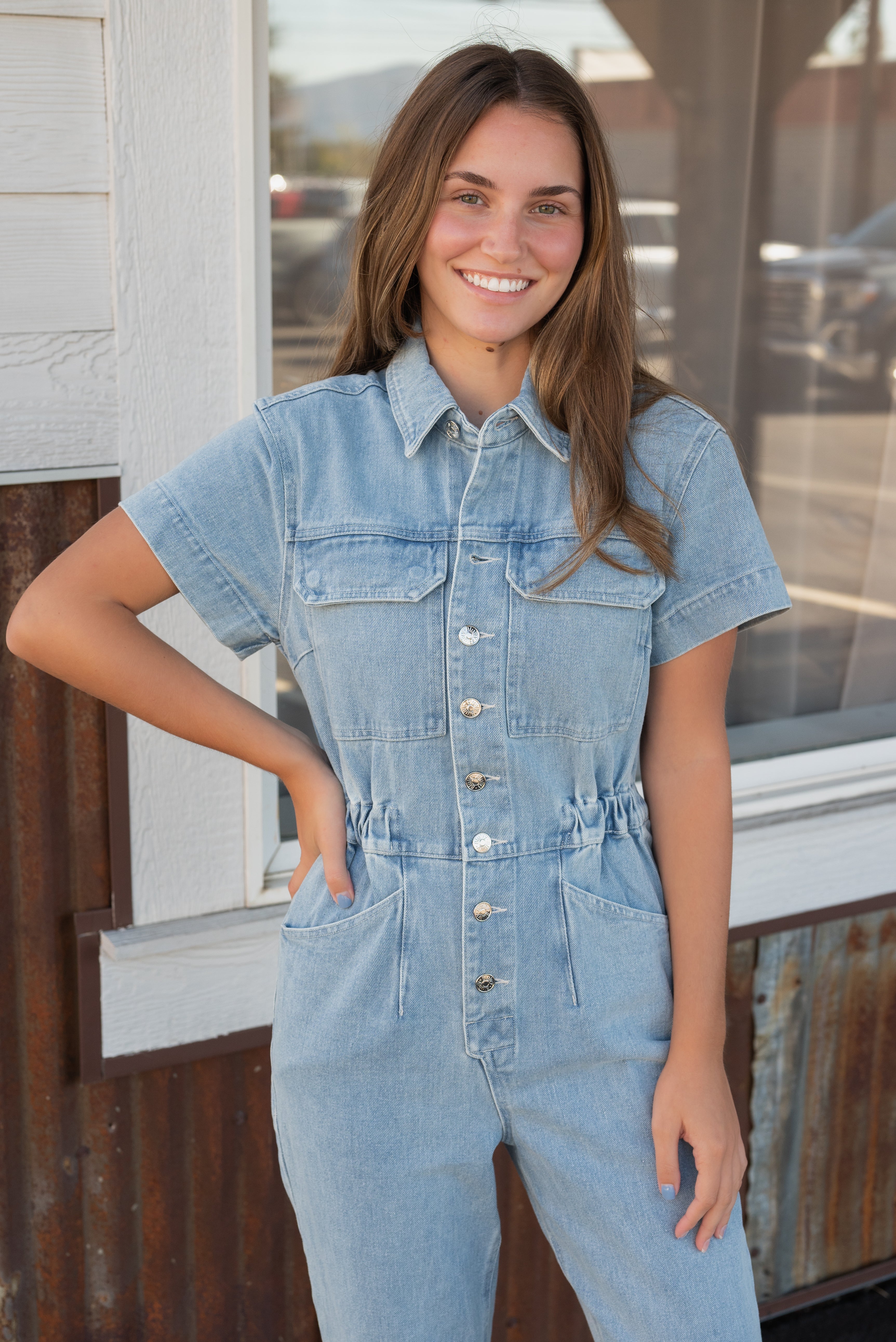 ELENA DENIM JUMPSUIT