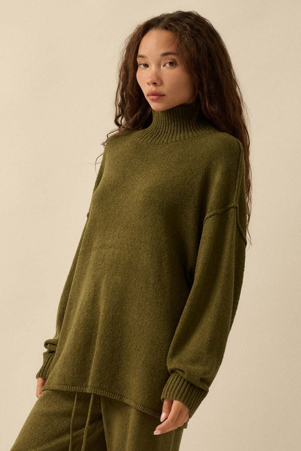 AURA MOCK NECK SWEATER