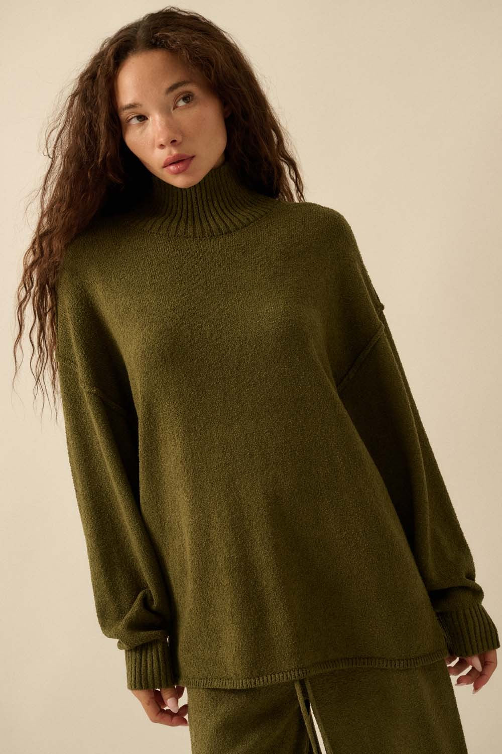 AURA MOCK NECK SWEATER