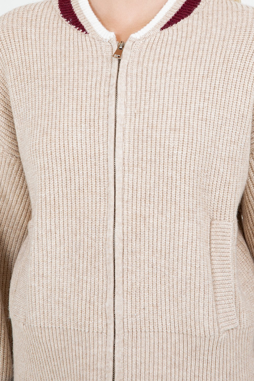 Varsity Zip-up Cardigan