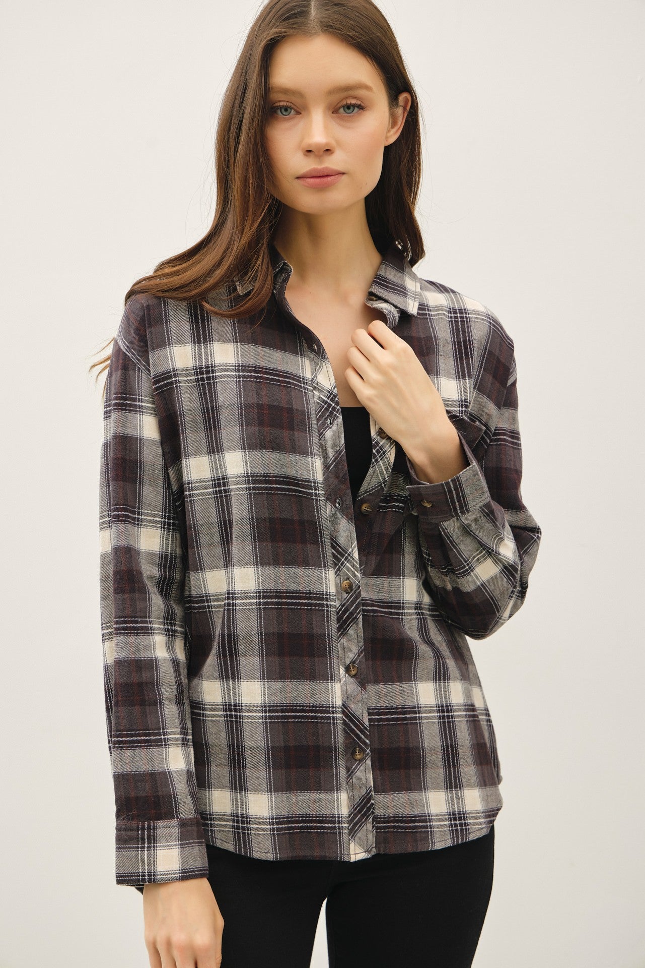 TANIYAH PLAID TOP