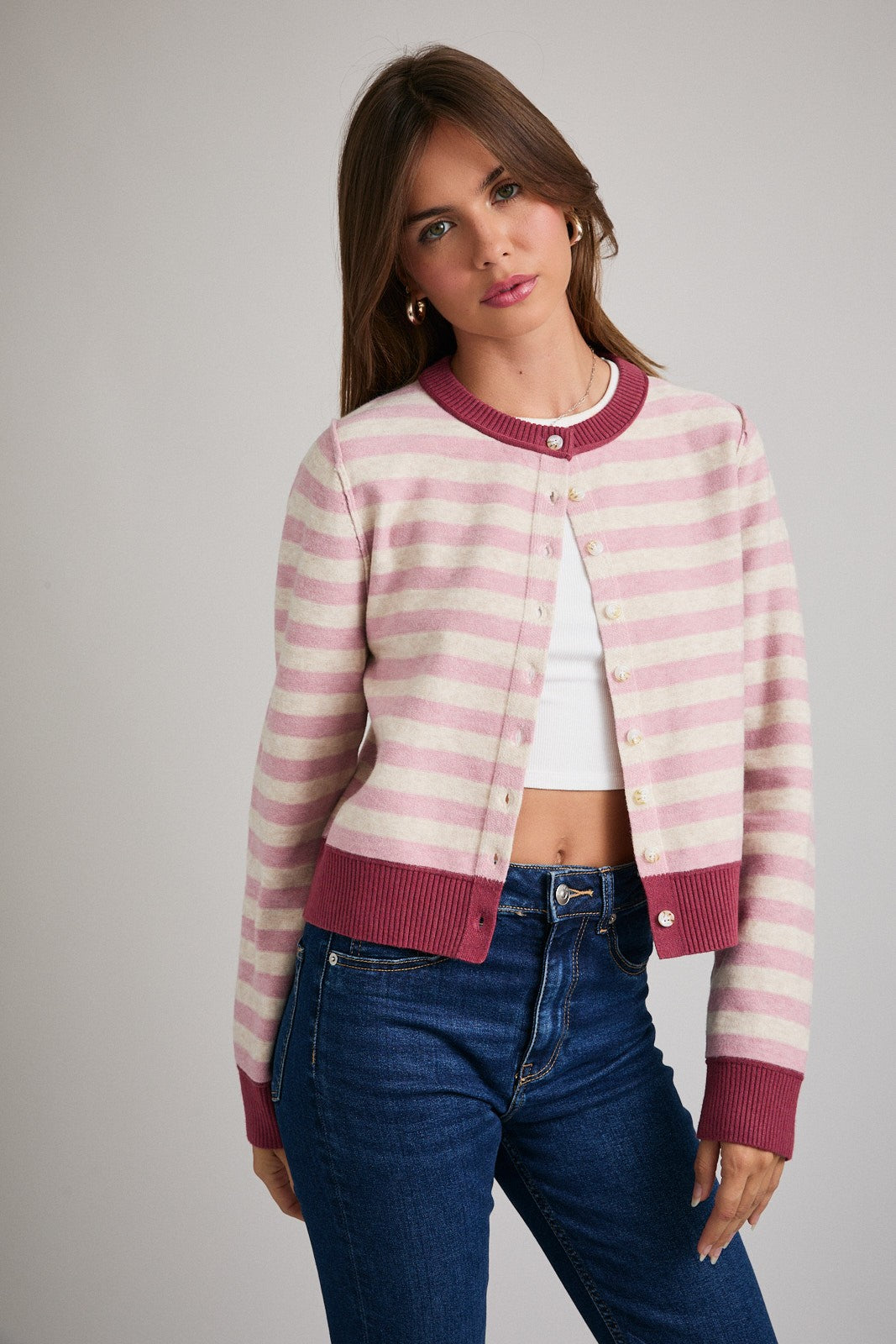 ANISTON STRIPE CARDI