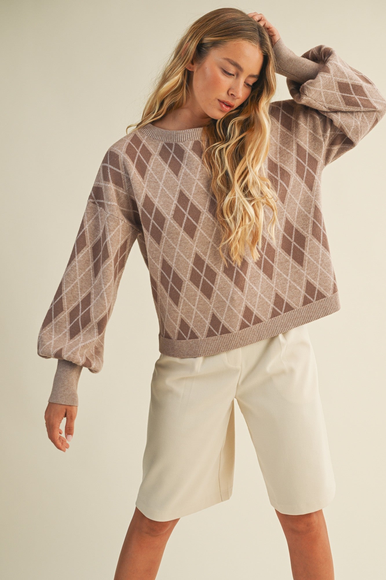 JEN ARGYLE SWEATER