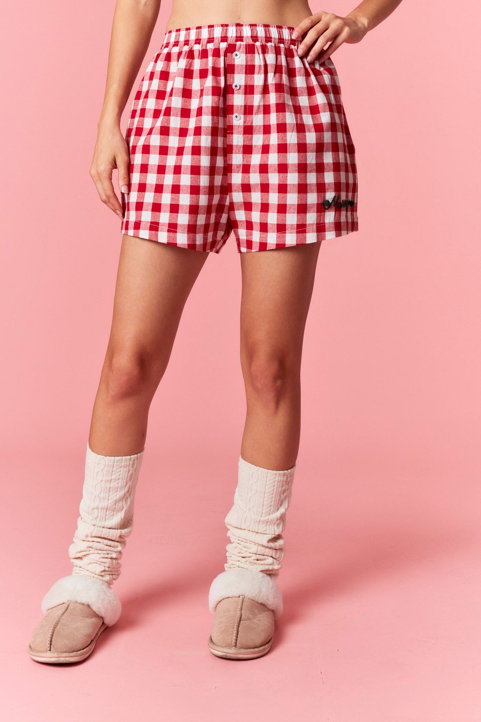 MINI MERRY GINGHAM SHORTS