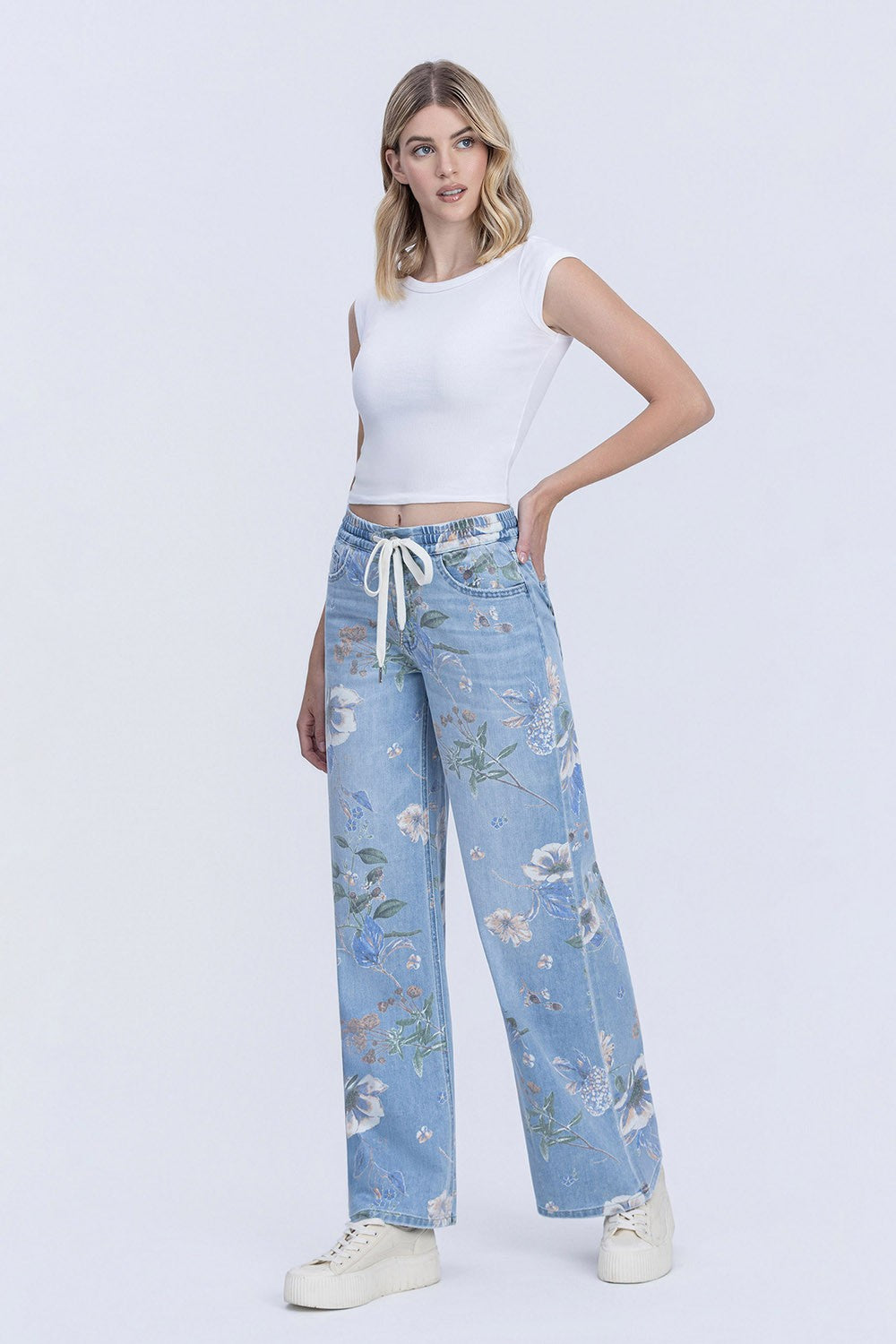 FLORAL HR WIDE LEG