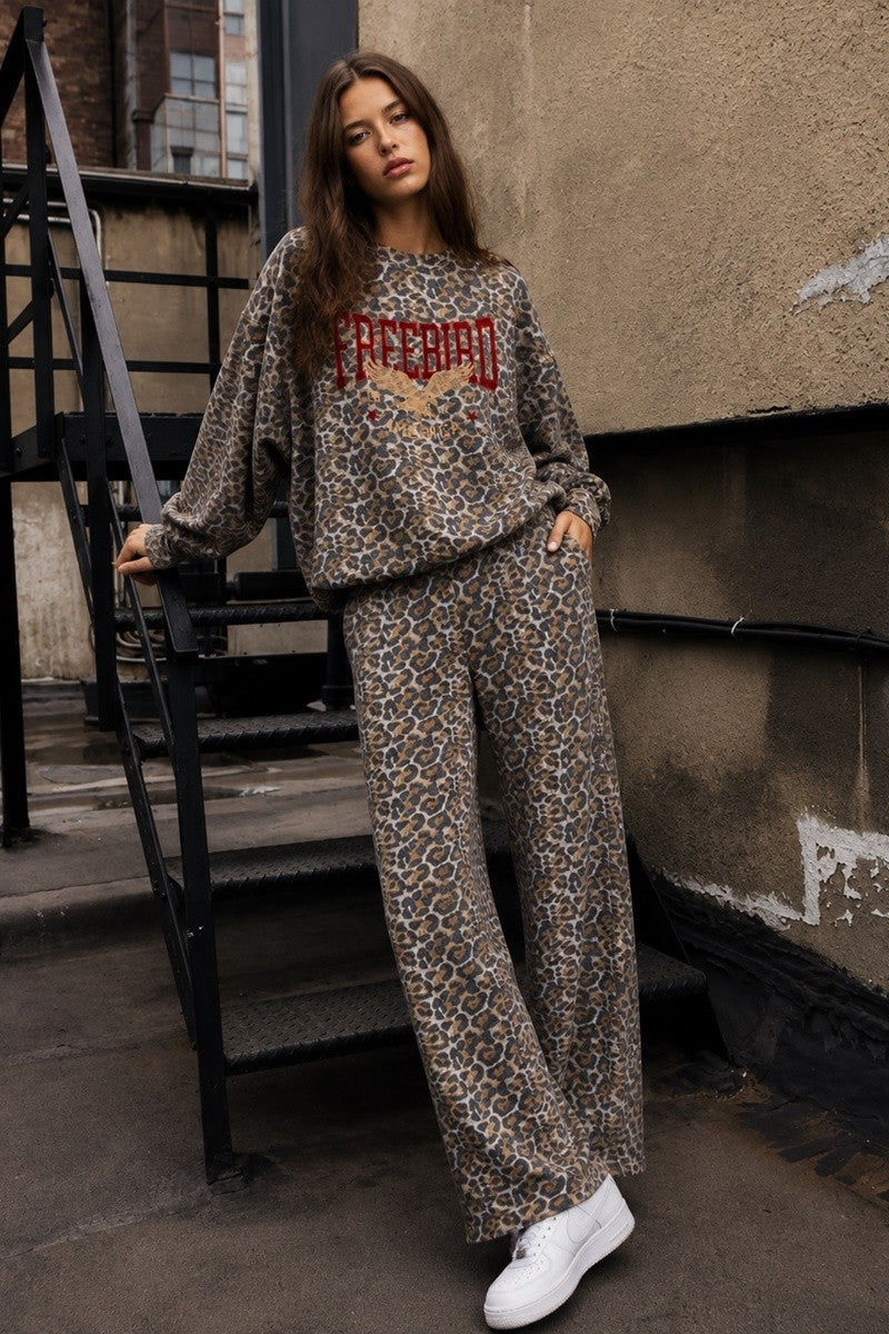 LEOPARD FREE BIRD TOP