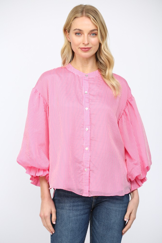 MAURA BUBBLE SLV BLOUSE