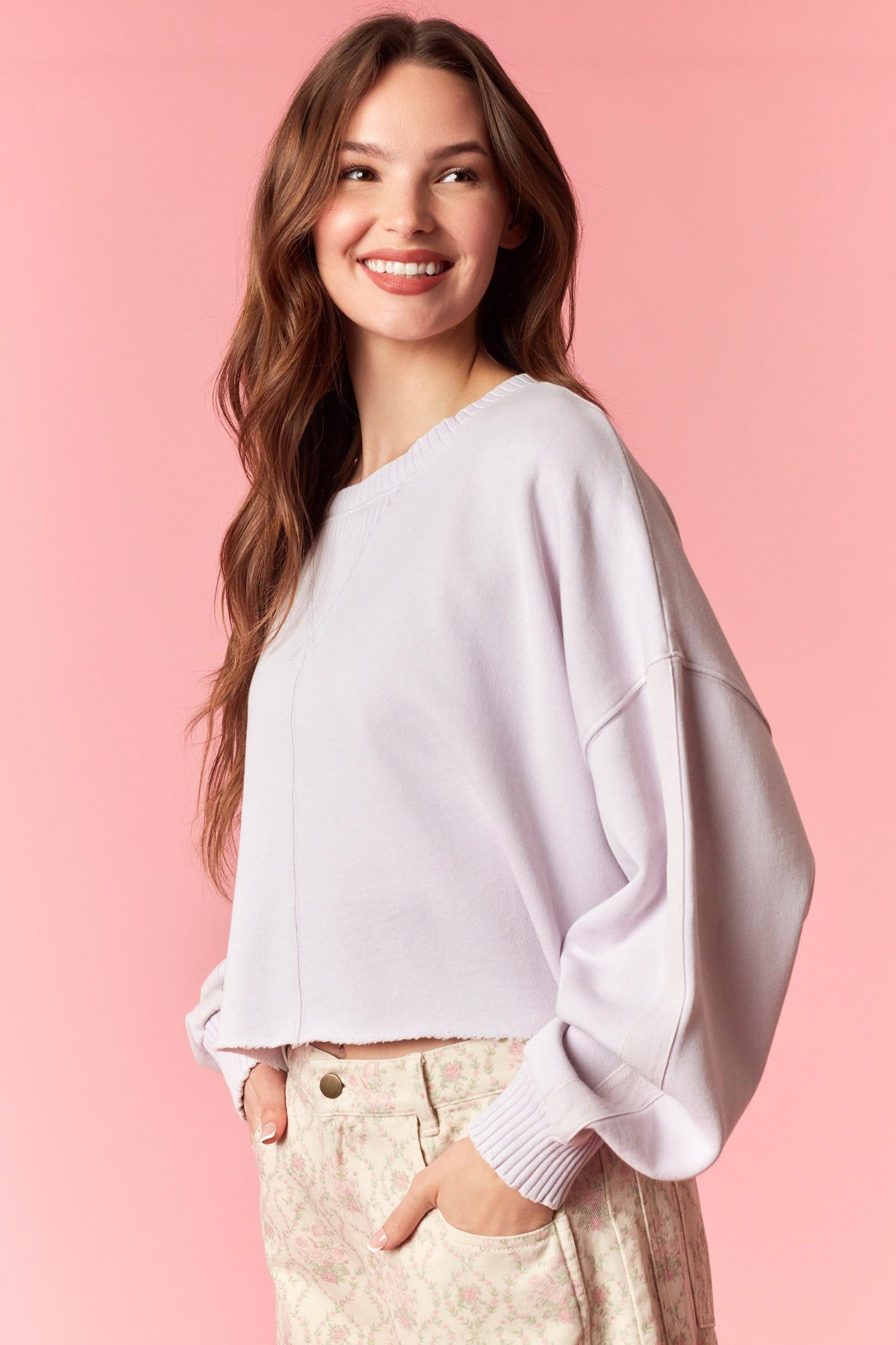KNAPP CROP SWEATSHIRT