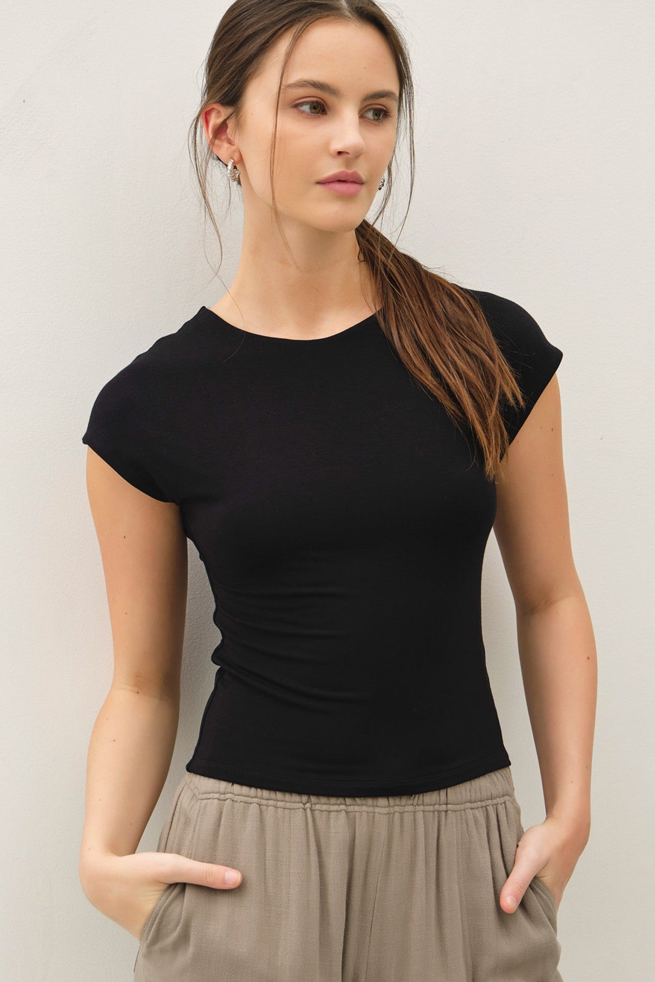FAYE CAP SLEEVE TOP