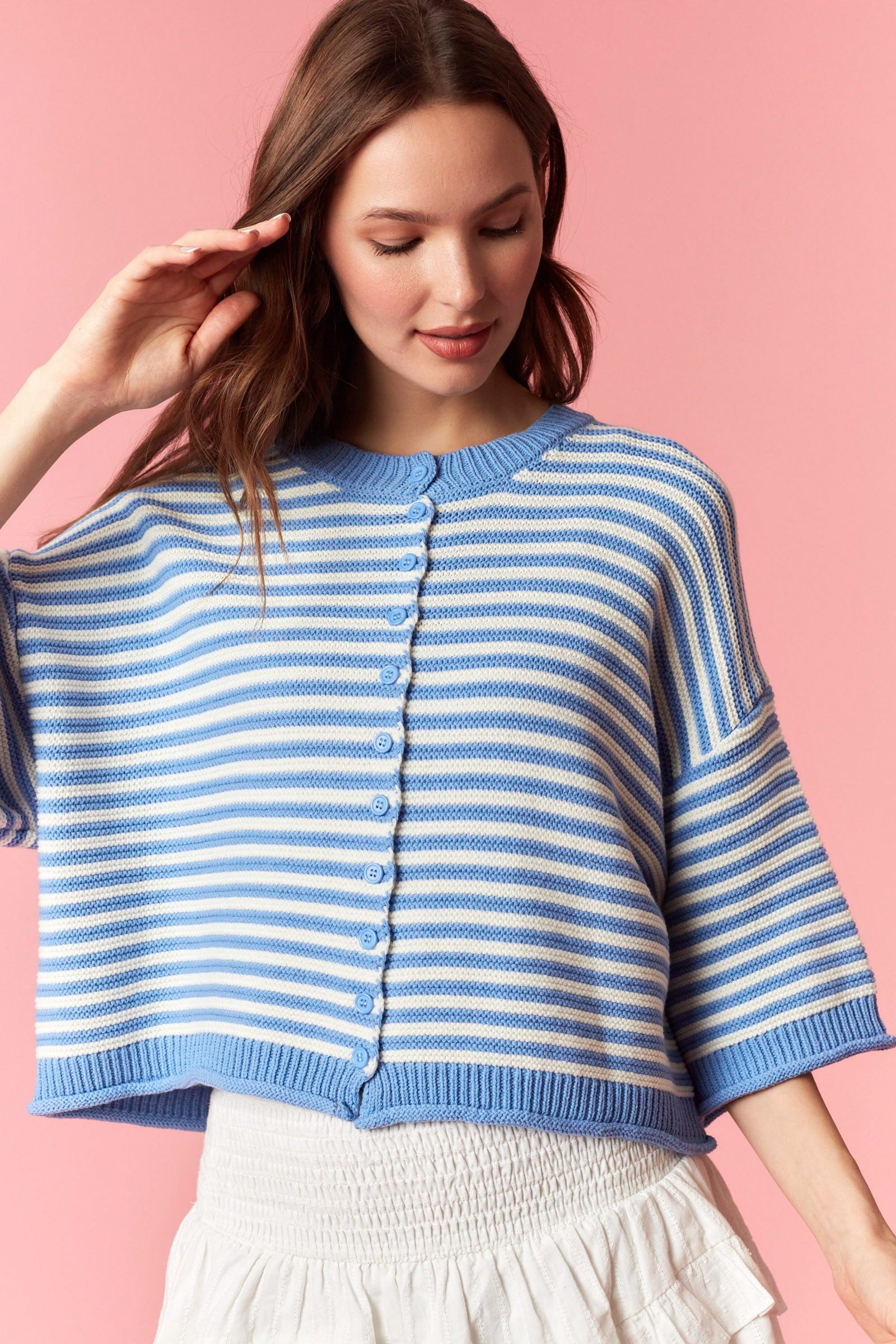 BRANDY STRIPE CARDI