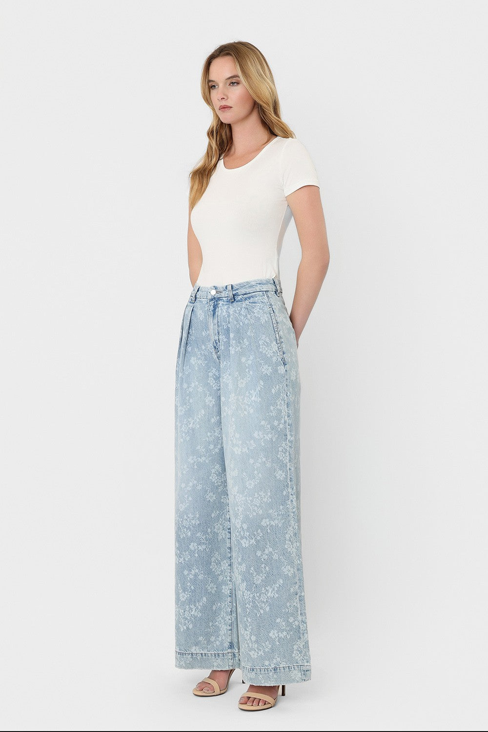 FLORAL HR WIDE LEG