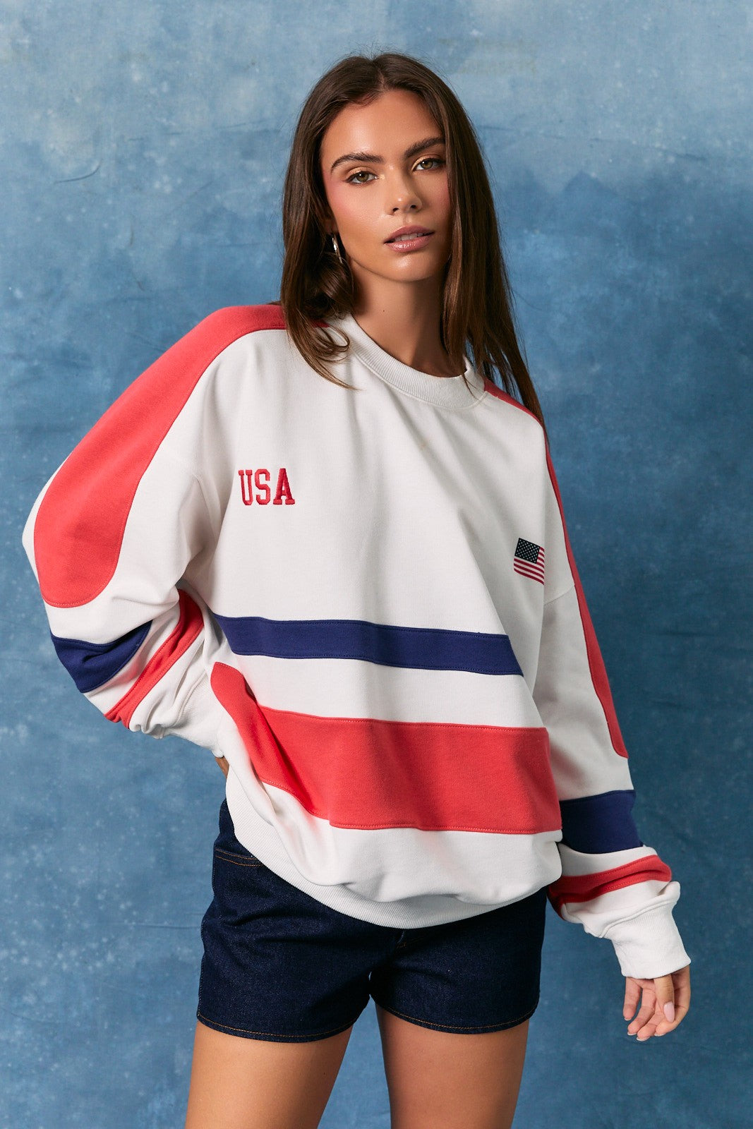 USA COLORBLOCK SWEATSHIRT