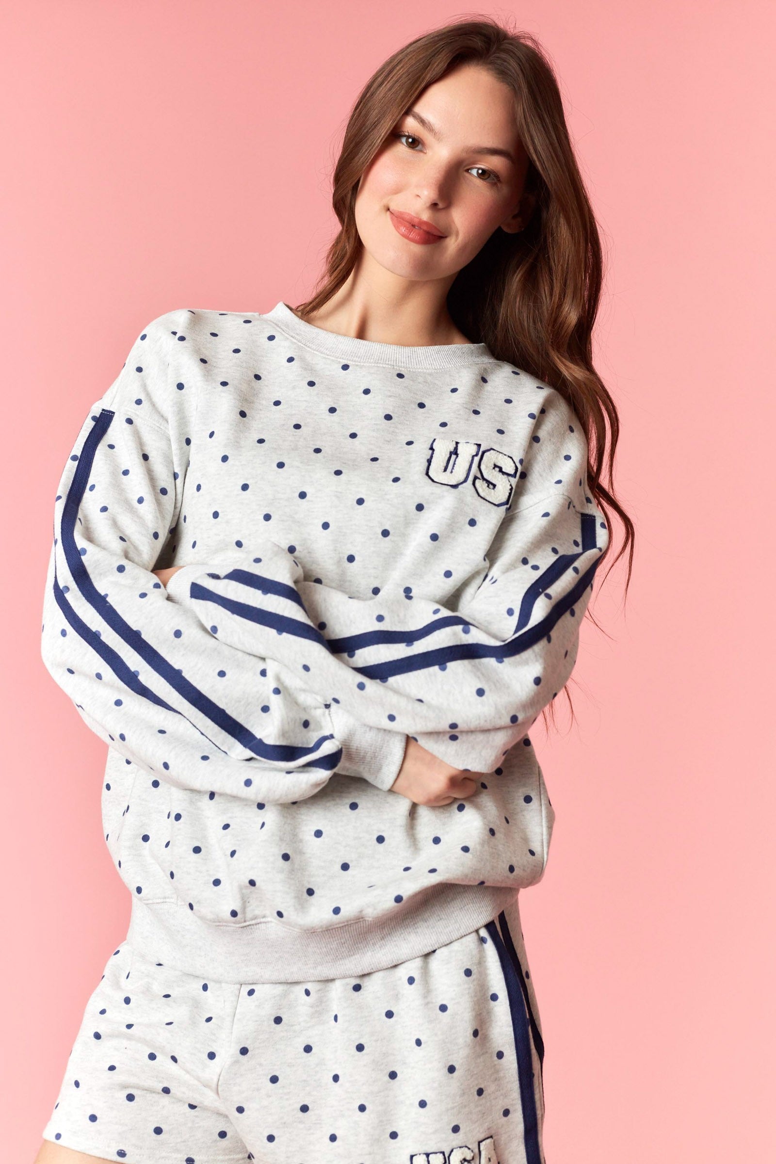 POLKA DOT USA SWEATSHIRT