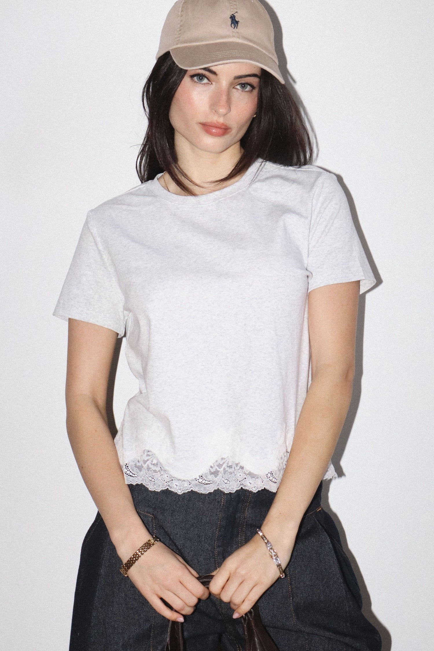 BETHANY SS LACE TEE