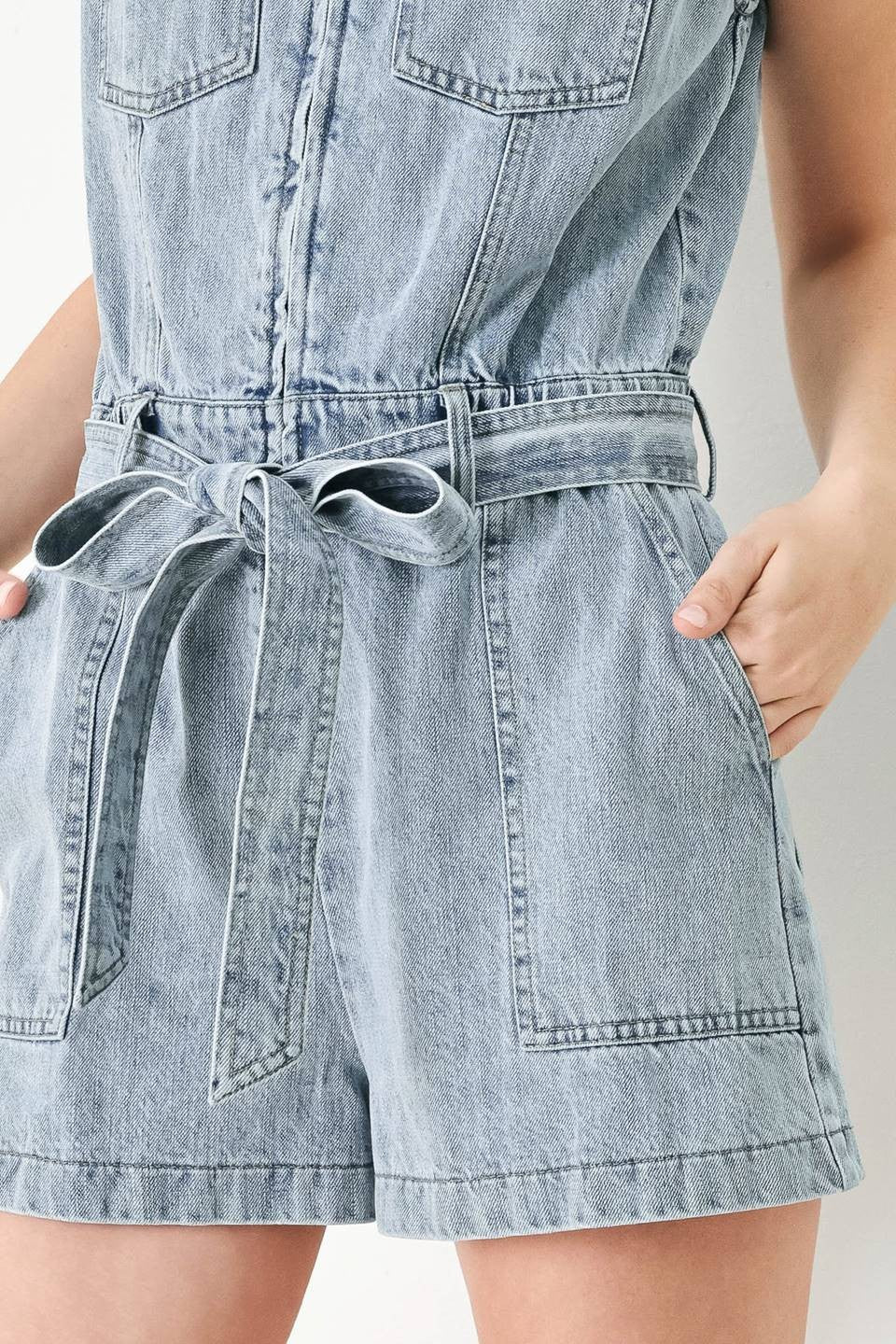 GWEN DENIM ROMPER