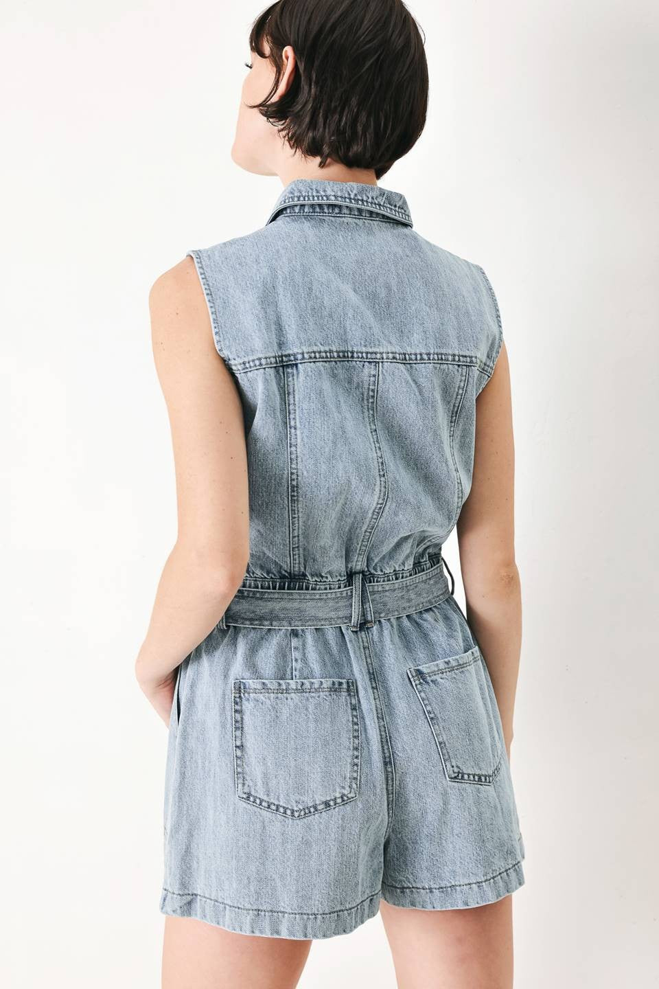 GWEN DENIM ROMPER