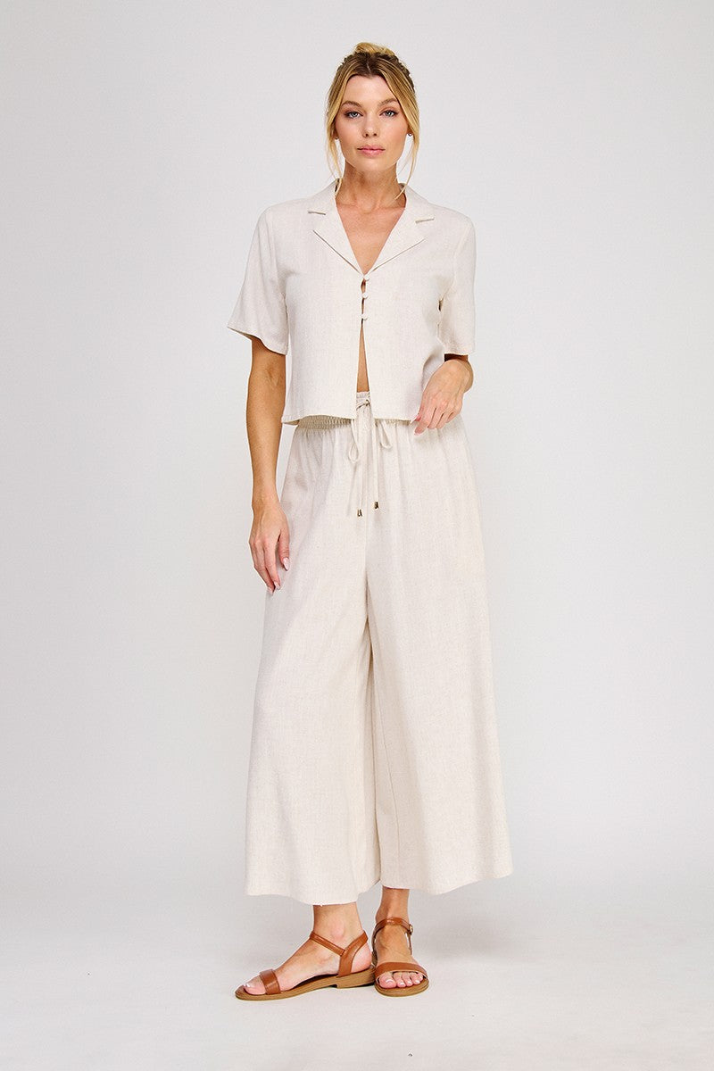 ELISE LINEN CAPRI