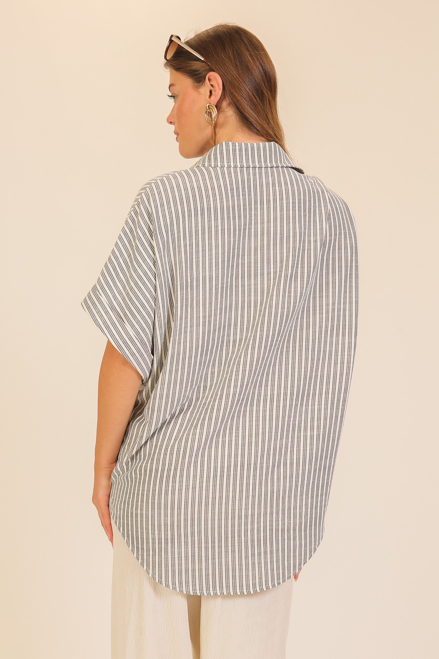 OXANA STRIPE TWIST TOP