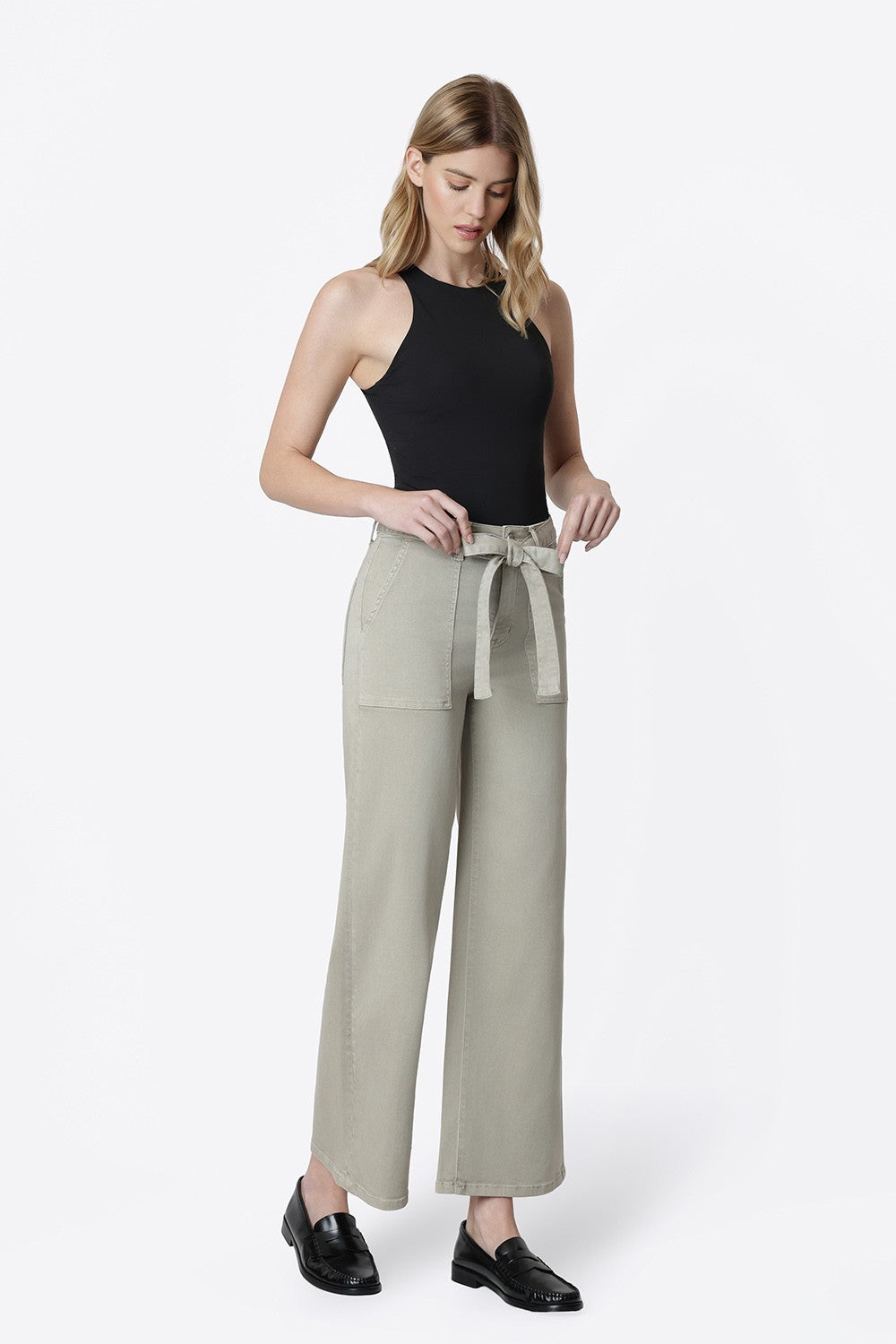 OLIVE SUPER HR WIDE LEG