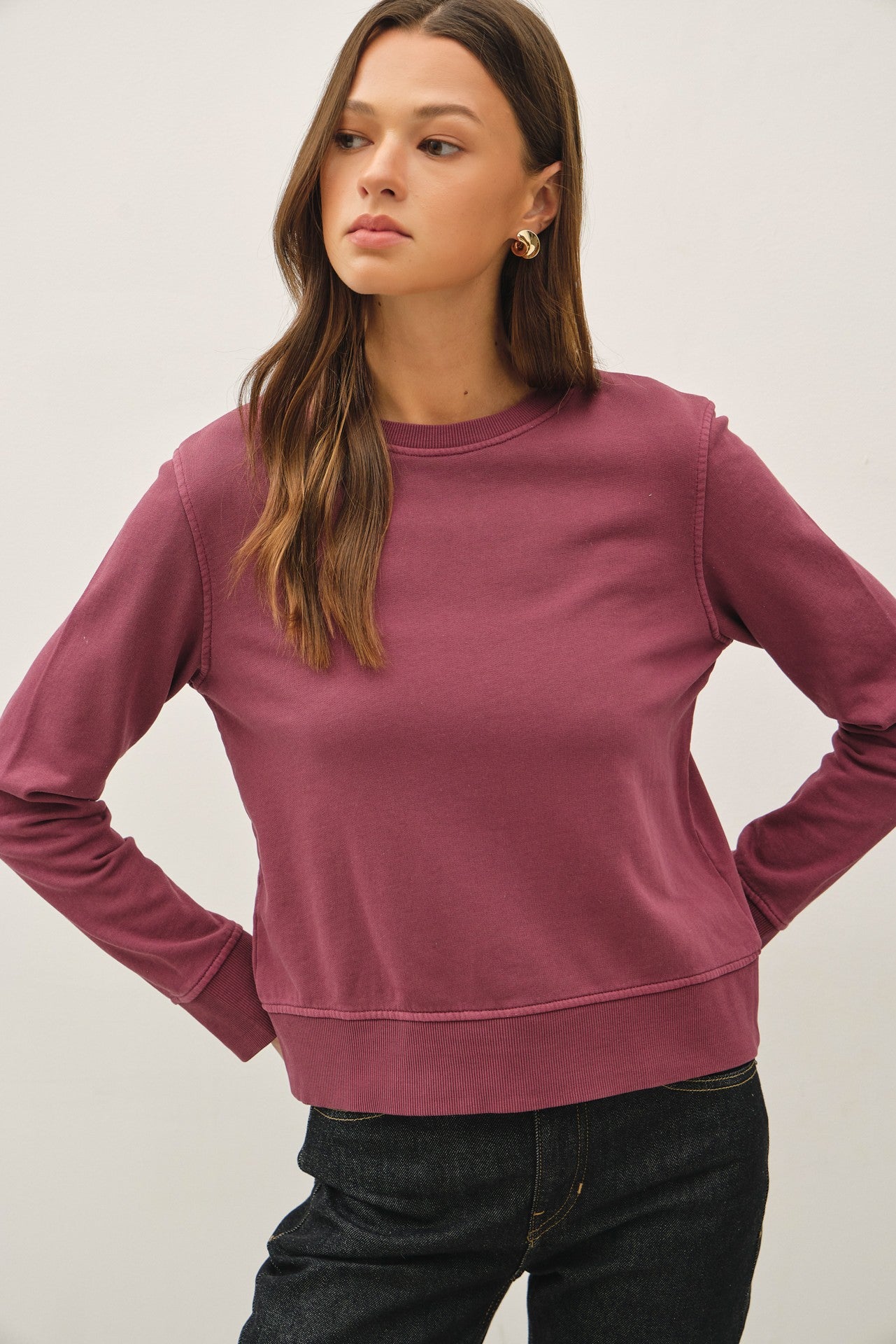 PANSY CREW SWEATSHIRT