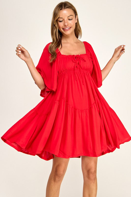 KANDI FLUTTER SLV DRESS