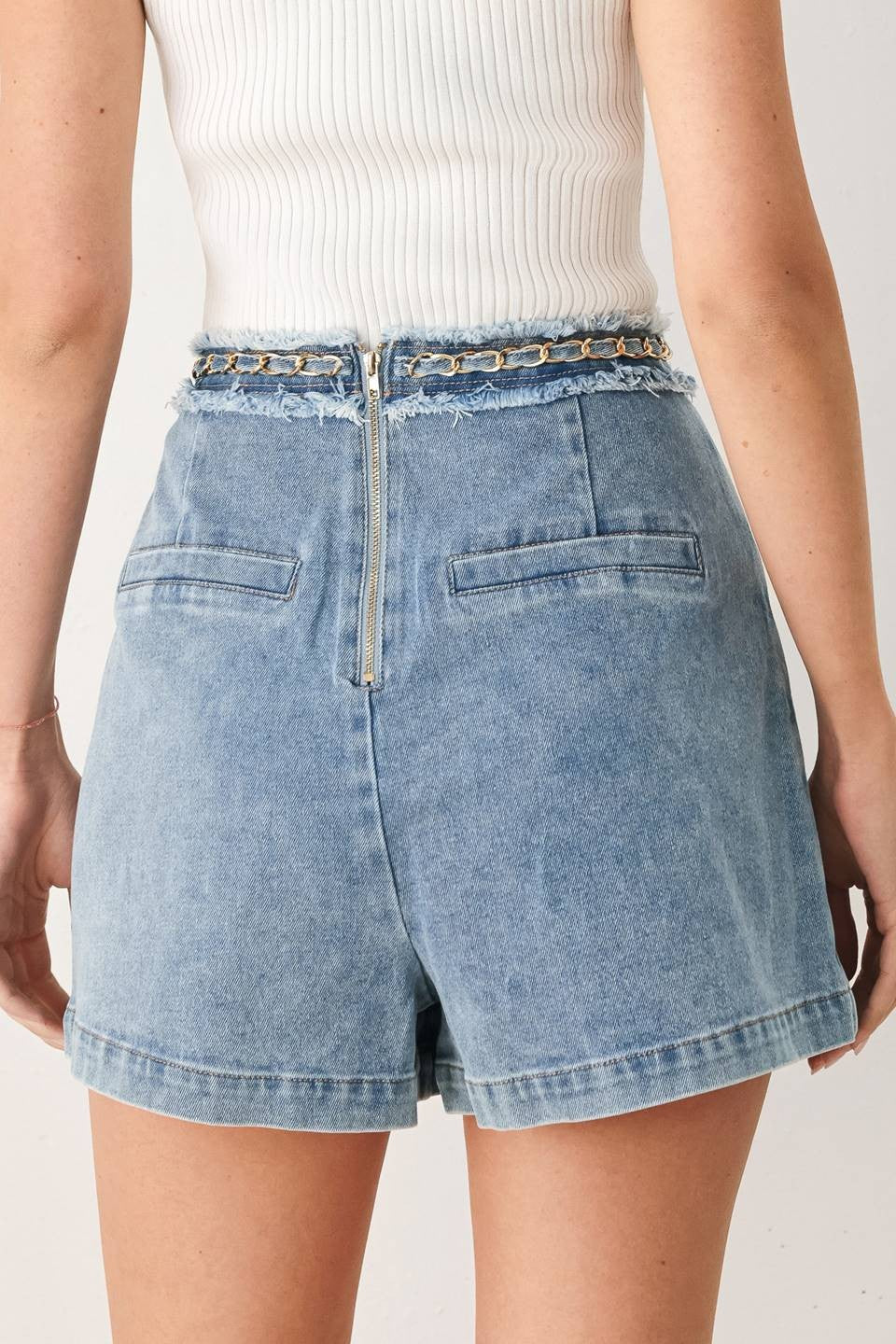 SYLVIANNE DENIM SKORT
